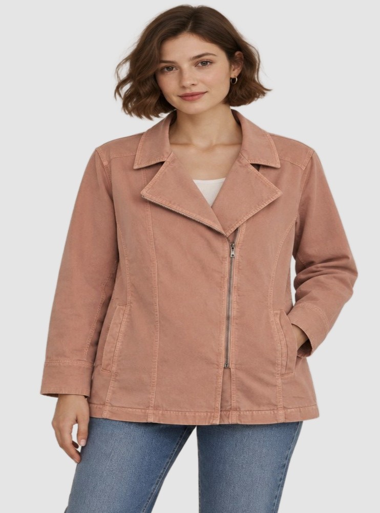 CHICO\'S Size 4 (18-20) Amber Moto Jacket $139