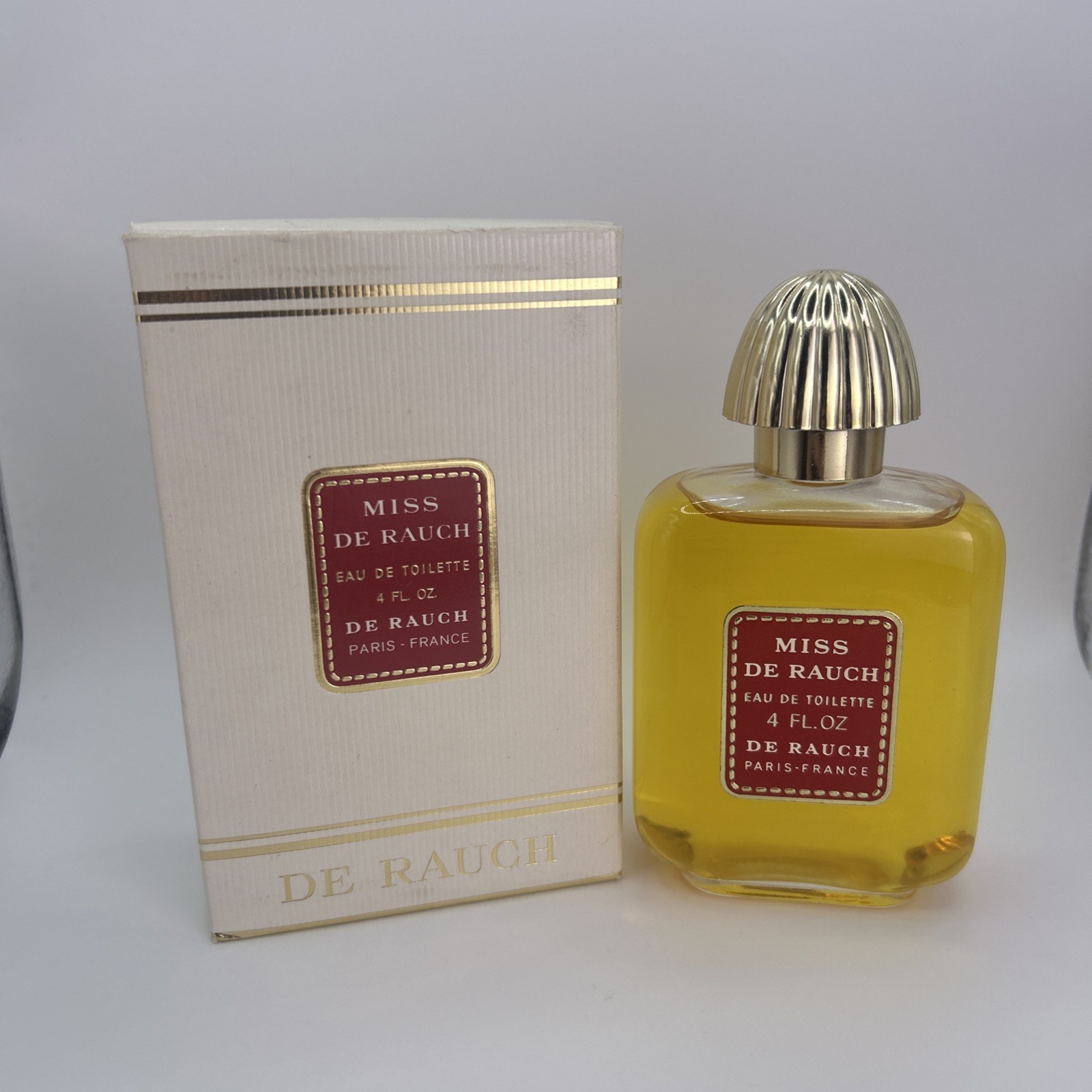 RARE Vintage MISS De RAUCH 4 Oz Eau de Toilette Splash EDT FULL BOTTLE NOS Paris