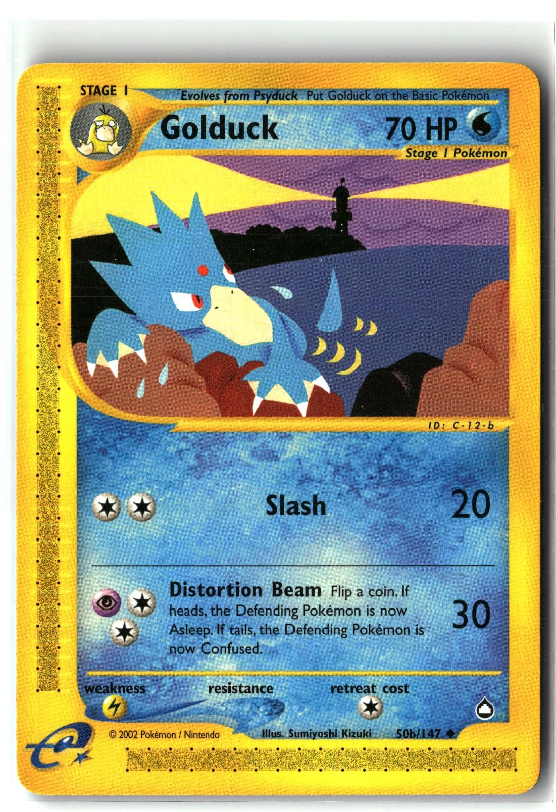 2003 Golduck (50b) ⭐️ 50b/147 Uncommon Aquapolis Pokemon NM Front/LP Back