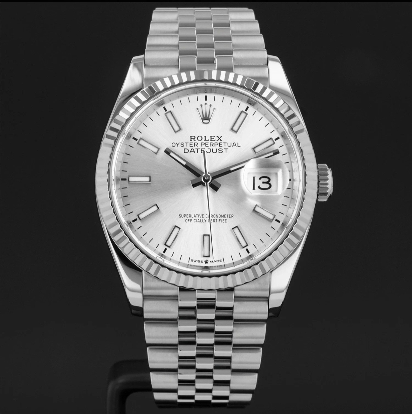 Rolex Datejust 36 126234 Stainless Steel & White Gold Watch - Silver Dial, Ju...