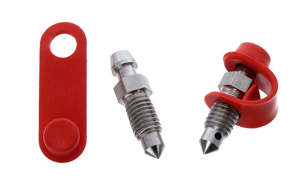 for CITROEN C4 PICASSO 2 FRONT S/STEEL Brake Caliper Bleed Screws +Caps(15SSRx2)