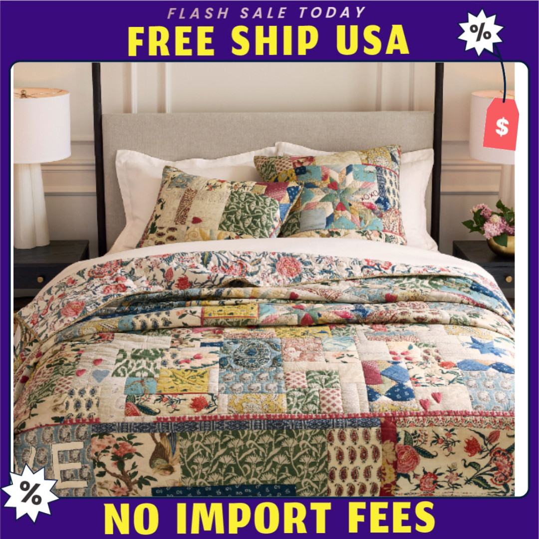 SALE Pottery Barn Elise Love Quilt Size Full/Queen - US Stock