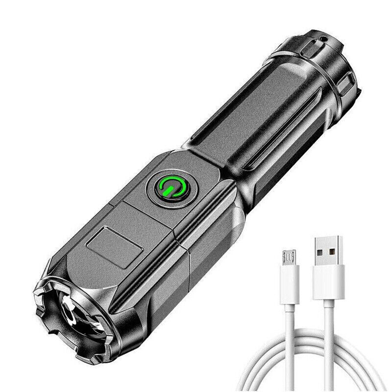 Rechargeable 990000LM LED Flashlight Tactical Police Super Bright Torch Zoomable