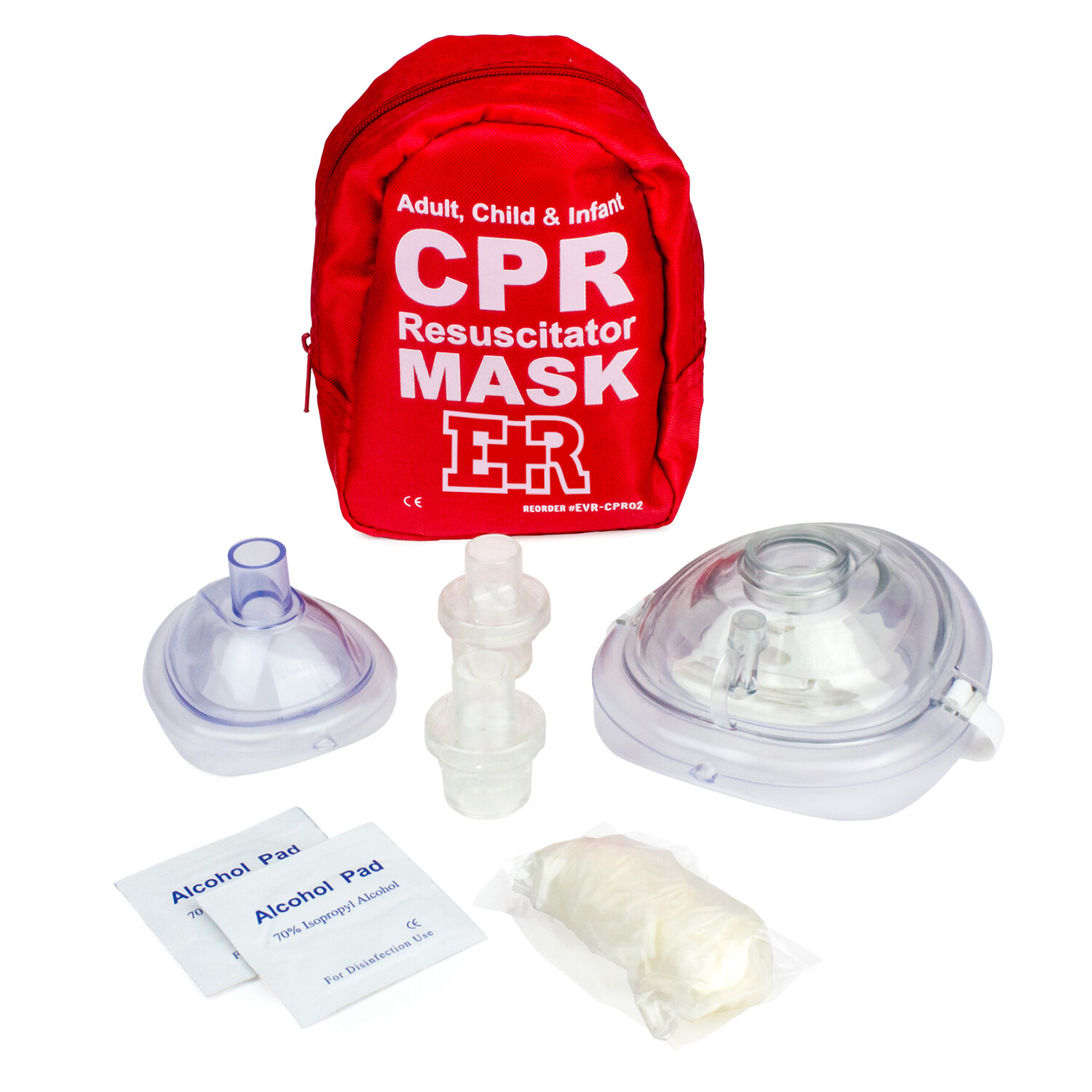 Ever Ready First Aid Adult and Infant CPR Mask Combo Kit with 2 Valves Ever Ready First Aid Adult and Infant CPR Mask Combo Kit with 2 Valves