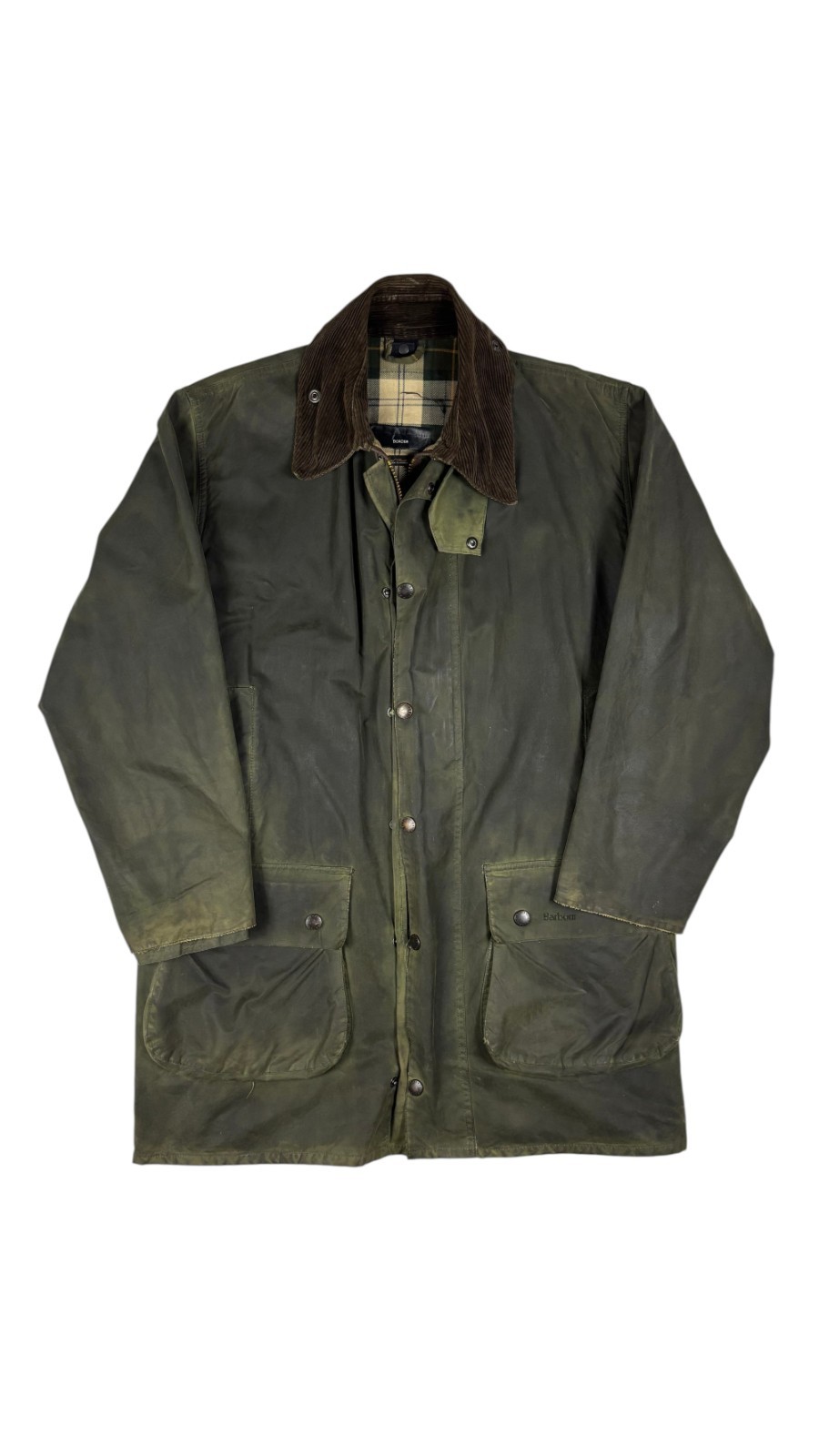 BARBOUR BORDER WAX WAX A330 WAXED JACKET SIZE C40/M