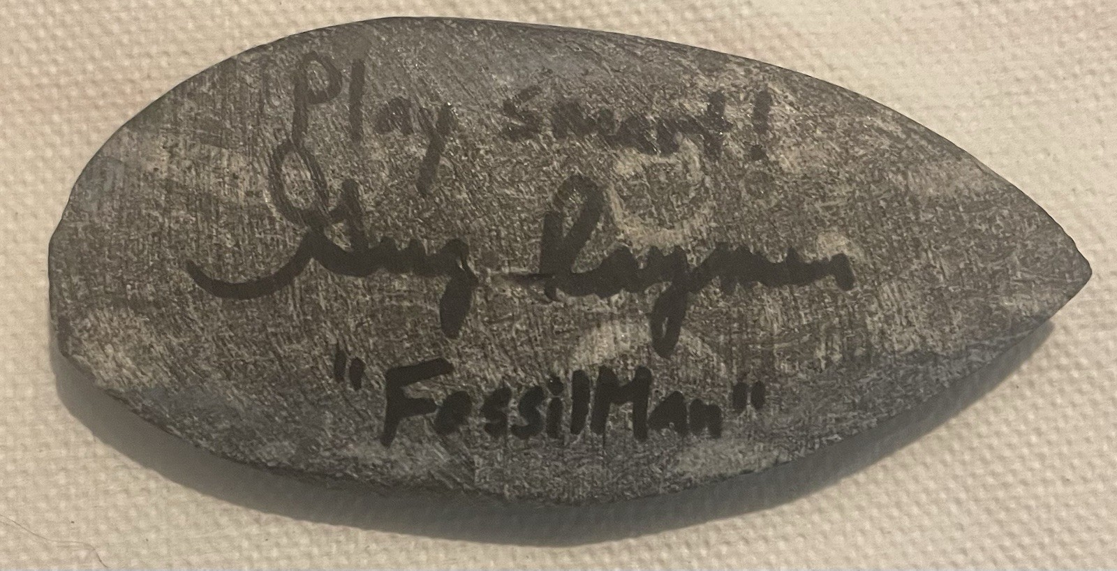 Greg Ramer “Fossil Man” Signed Stone Greg Ramer “Fossil Man” Signed Stone