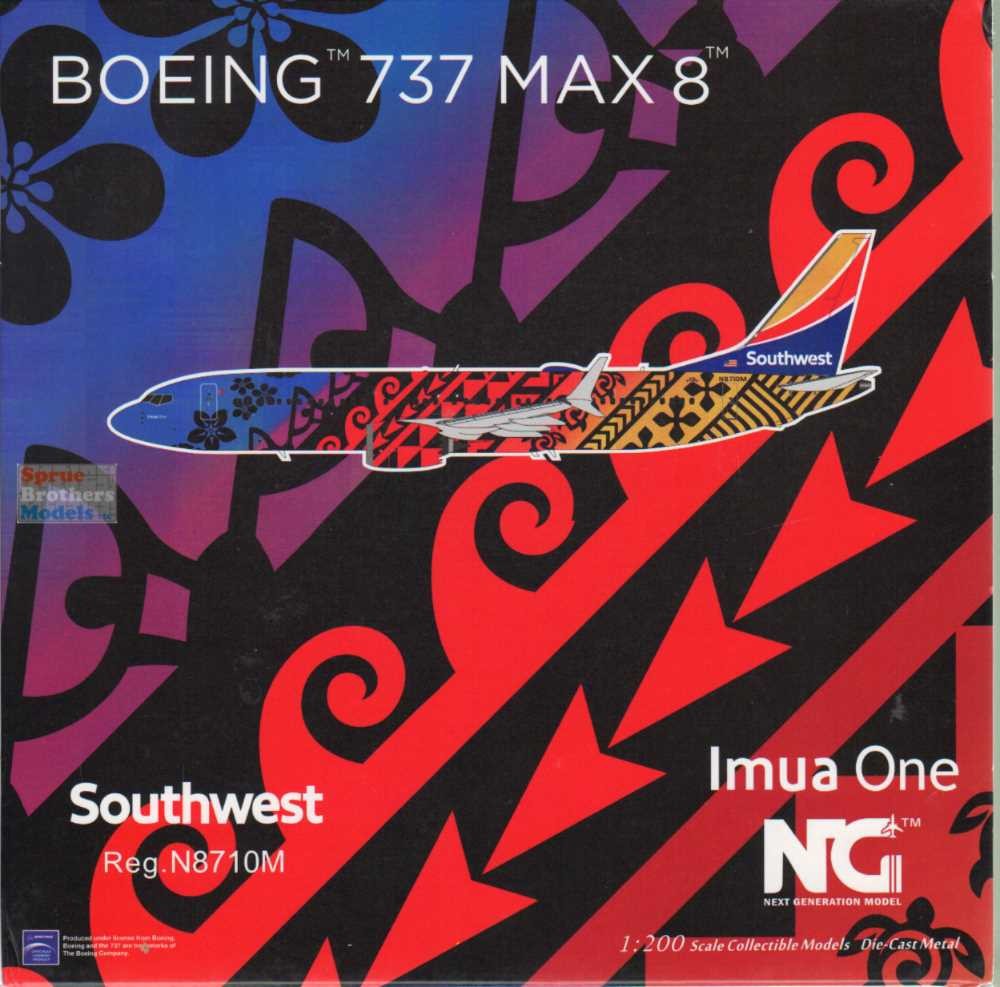 NGM92001 1:200 NG Model Southwest Airlnes B737 Max 8 Reg #N8710M \'Imua One\' NGM92001 1:200 NG Model Southwest Airlnes B737 Max 8 Reg #N8710M \'Imua One\'