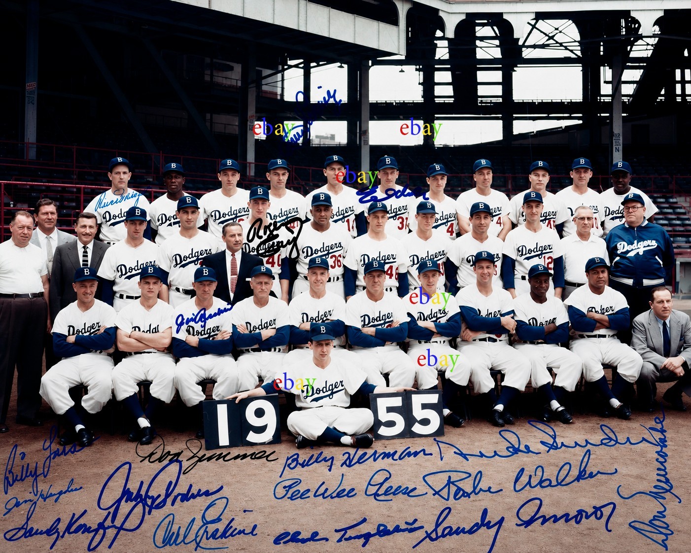 1955 Brooklyn Dodgers Koufax,Snider,Reese Signed 8x10 Autographed Photo Reprint 1955 Brooklyn Dodgers Koufax,Snider,Reese Signed 8x10 Autographed Photo Reprint