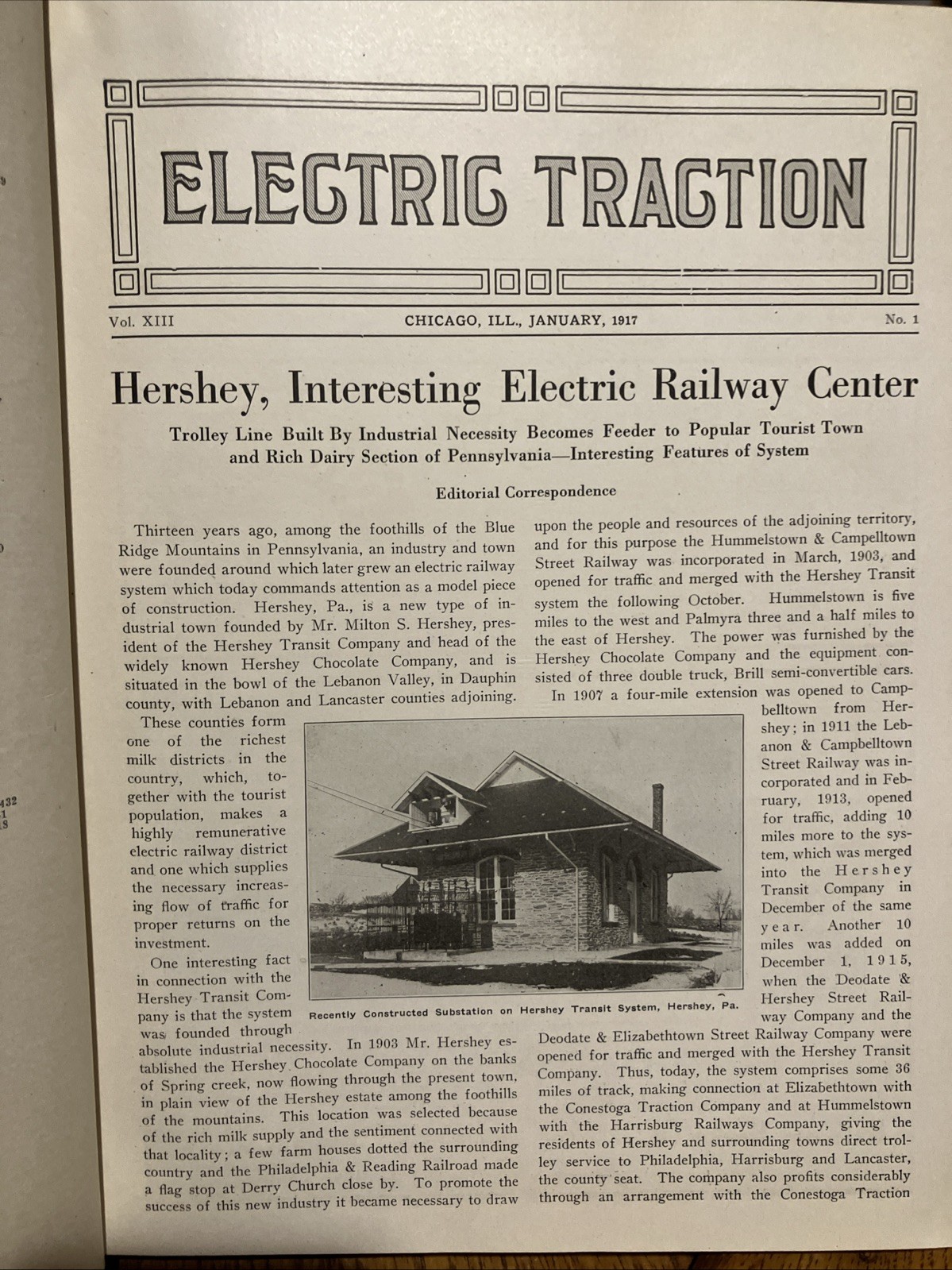 Electric Traction January- December 1917 Volume XIII Bound Magazines Electric Traction January- December 1917 Volume XIII Bound Magazines