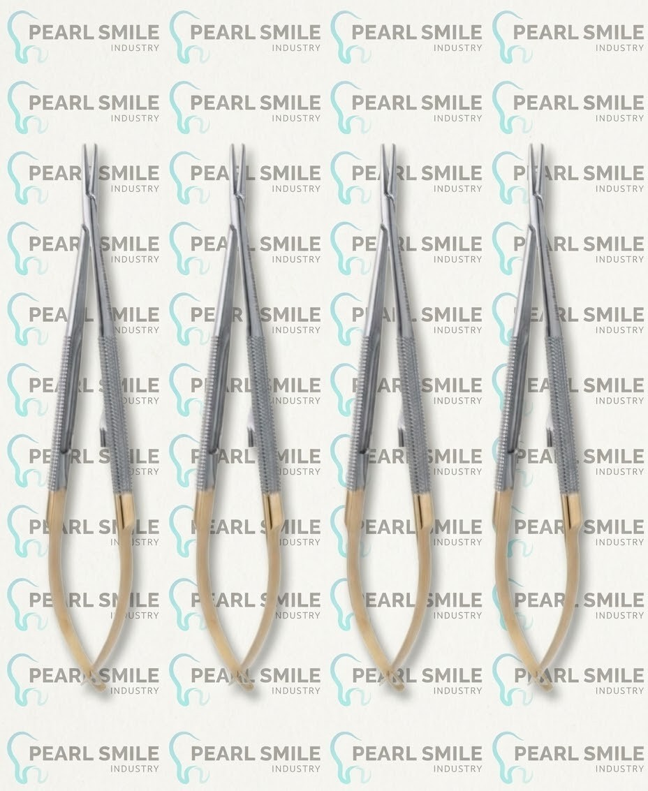 4Pc Hu-Friedy NHM-5025R Micro Straight Castro Needle Holder Diamond Dusted 15cm 4Pc Hu-Friedy NHM-5025R Micro Straight Castro Needle Holder Diamond Dusted 15cm