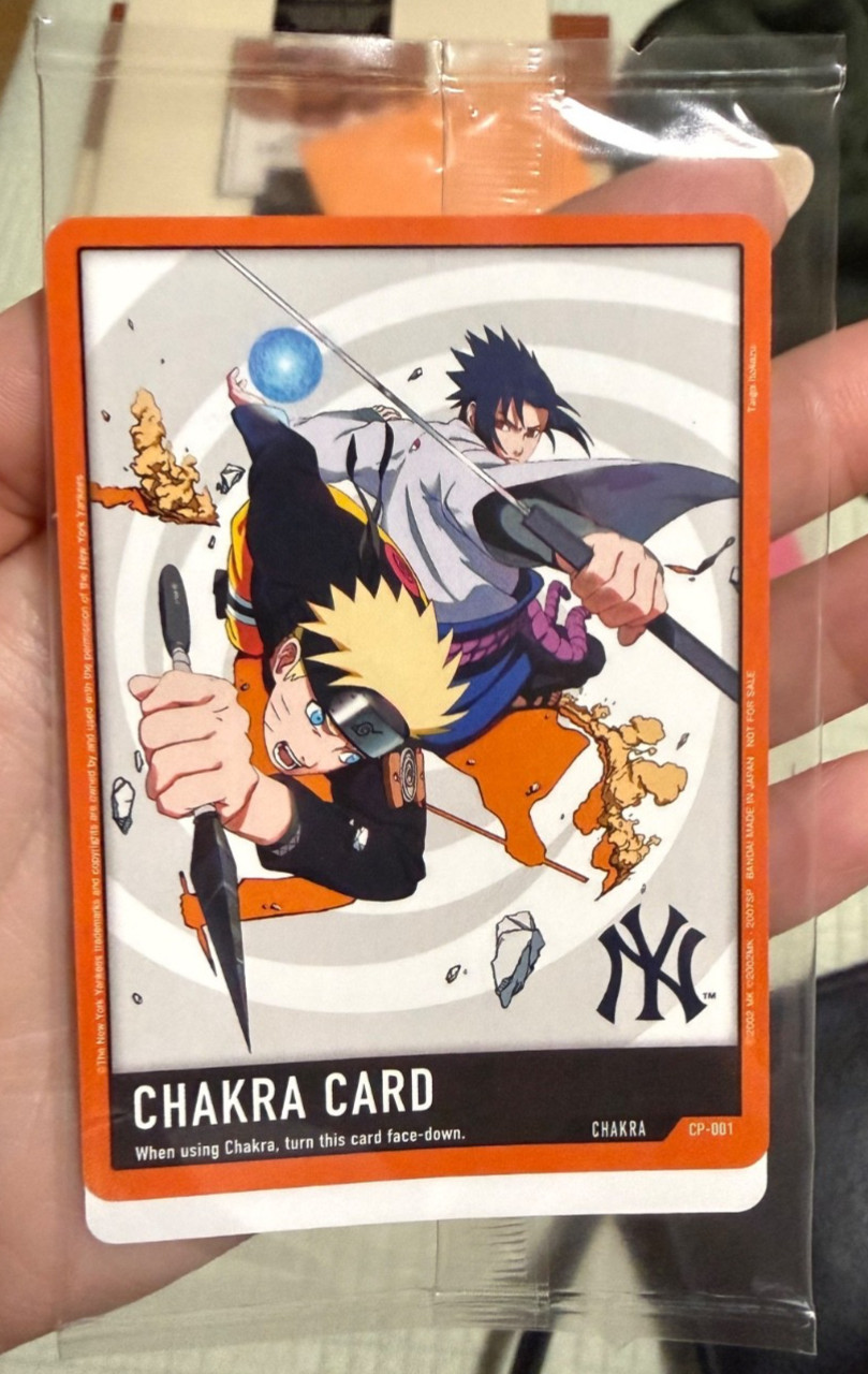NEW NARUTO x YANKEES BANDAI CHAKRA Exclusive Promo Card 9/8/2026