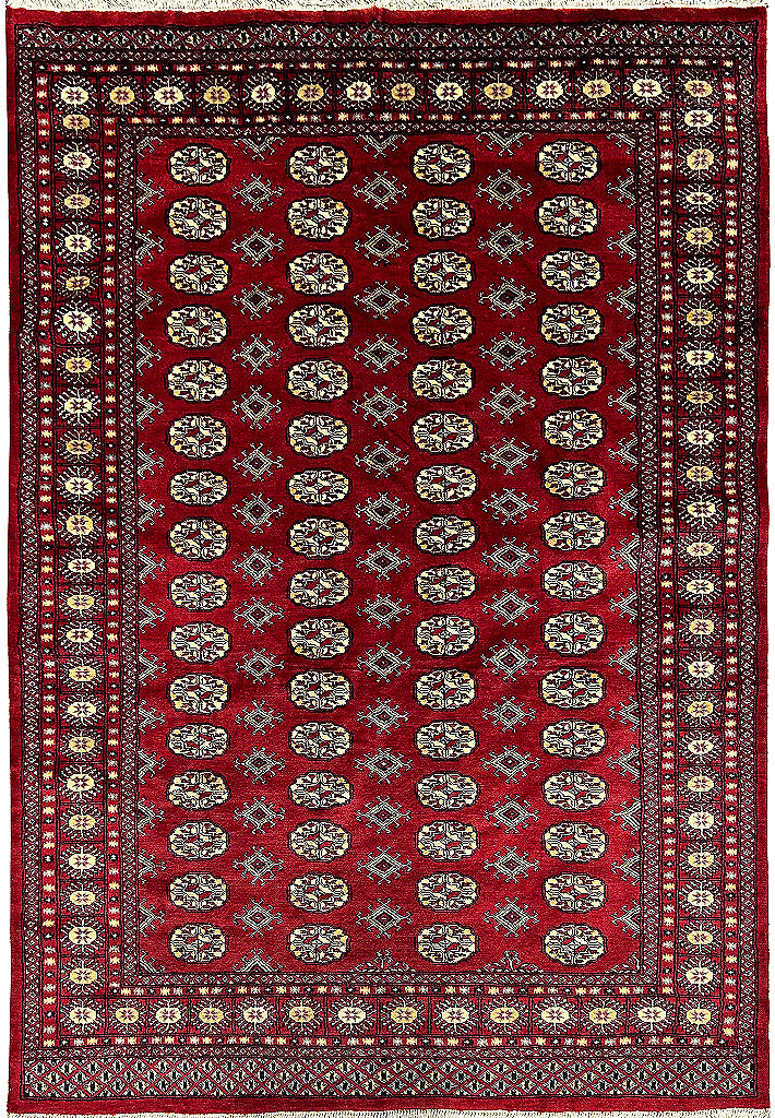 6x9 Classic Handmade Pakistan Bokhara Soft Wool Rug #B-3