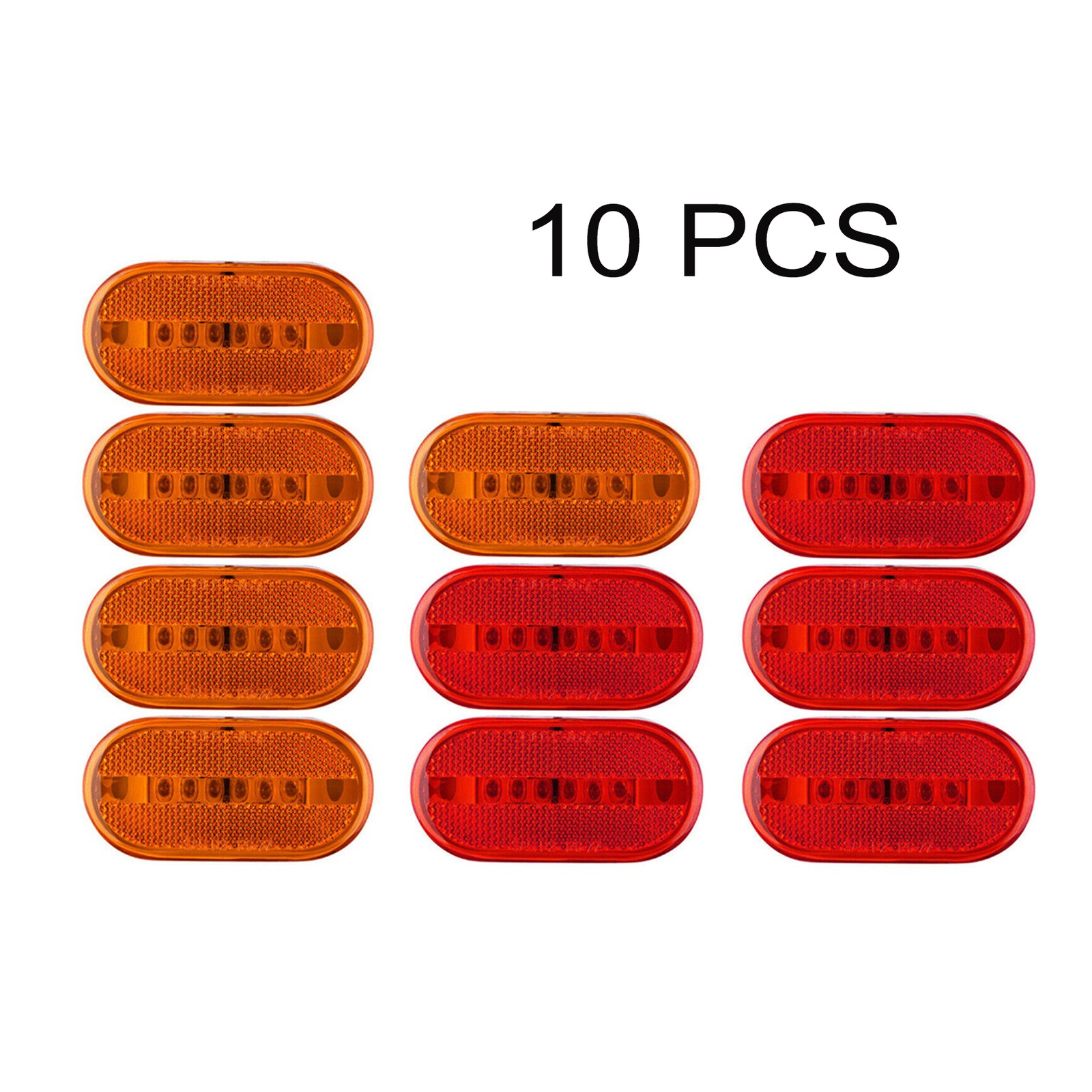 10 PCS Amber Red 6LED Side Marker Light 4\