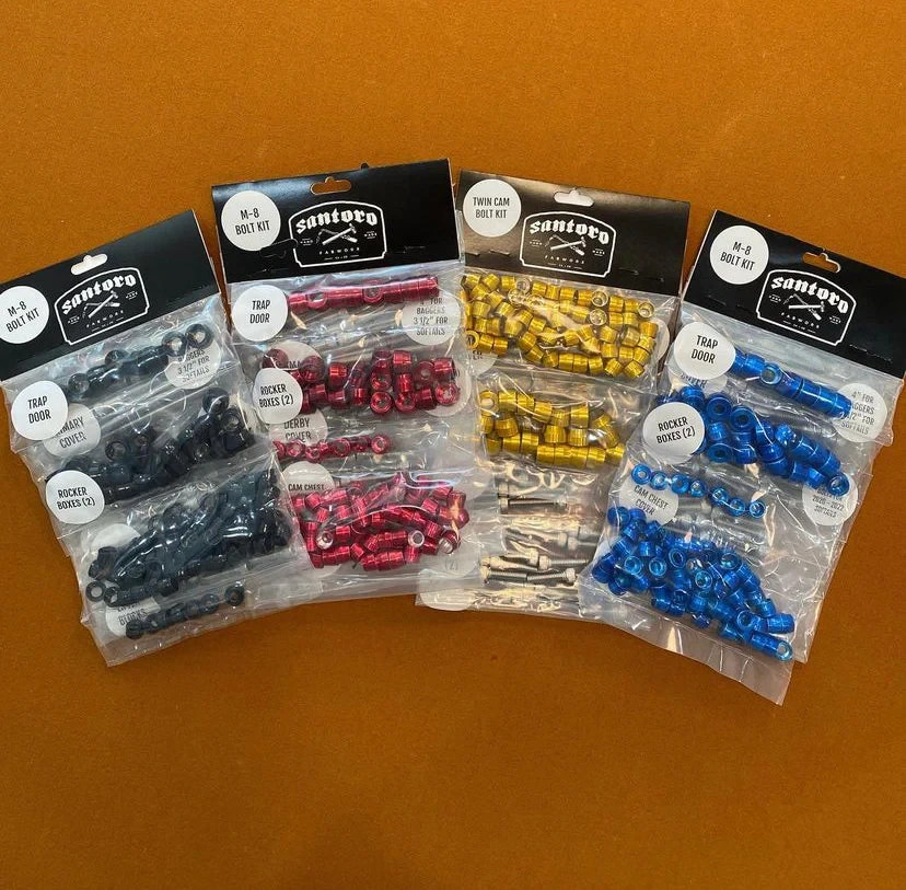 Santoro Fabworx Chachos Bolt Kit M8 Engines - You pick colors Santoro Fabworx Chachos Bolt Kit M8 Engines - You pick colors