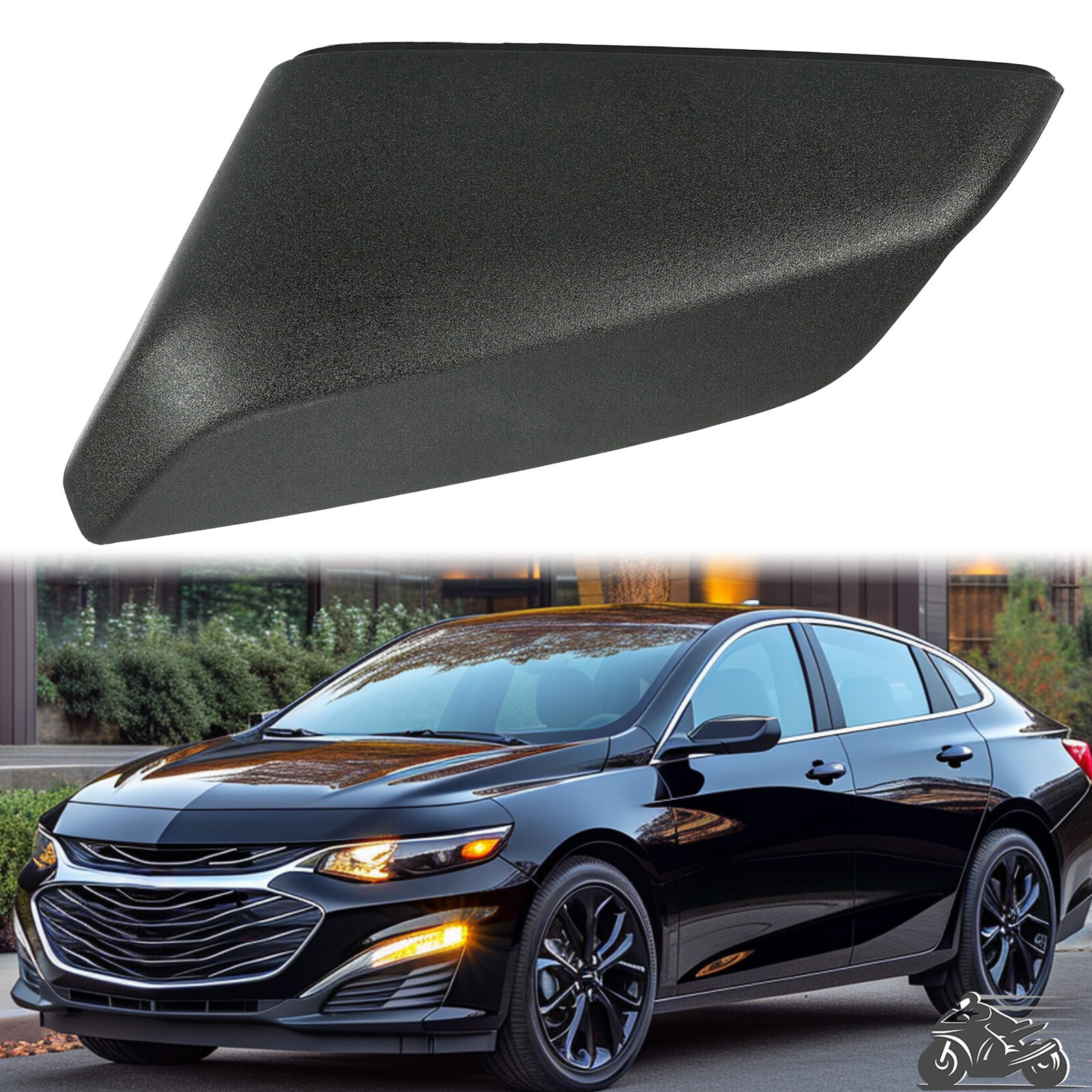For 2016-2022 Chevrolet Malibu Driver Left Mirror Cap Cover Black Textured