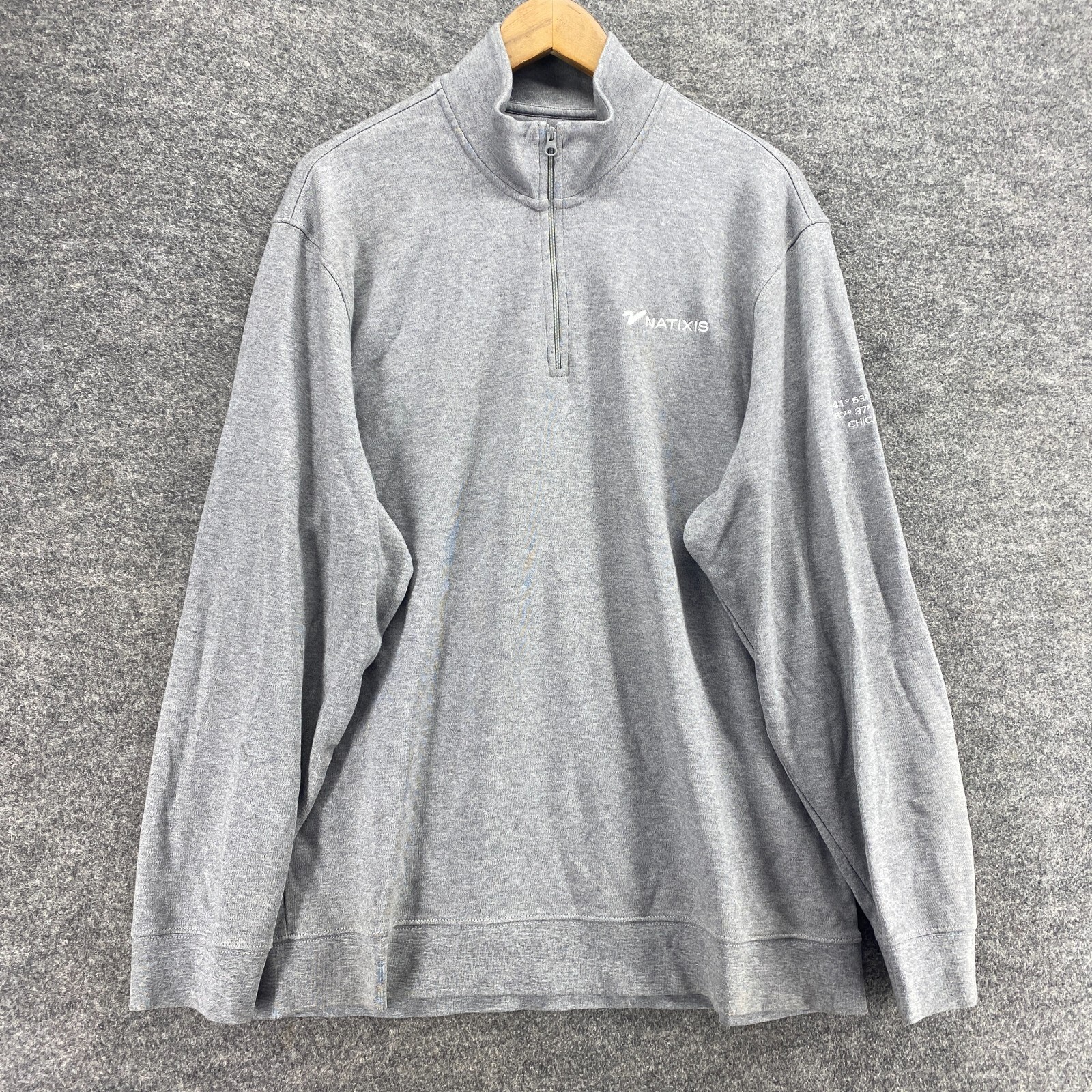 Vineyard Vines Activewear Track Jacket Men XL Gray Zipper High Rise Long Sleeve