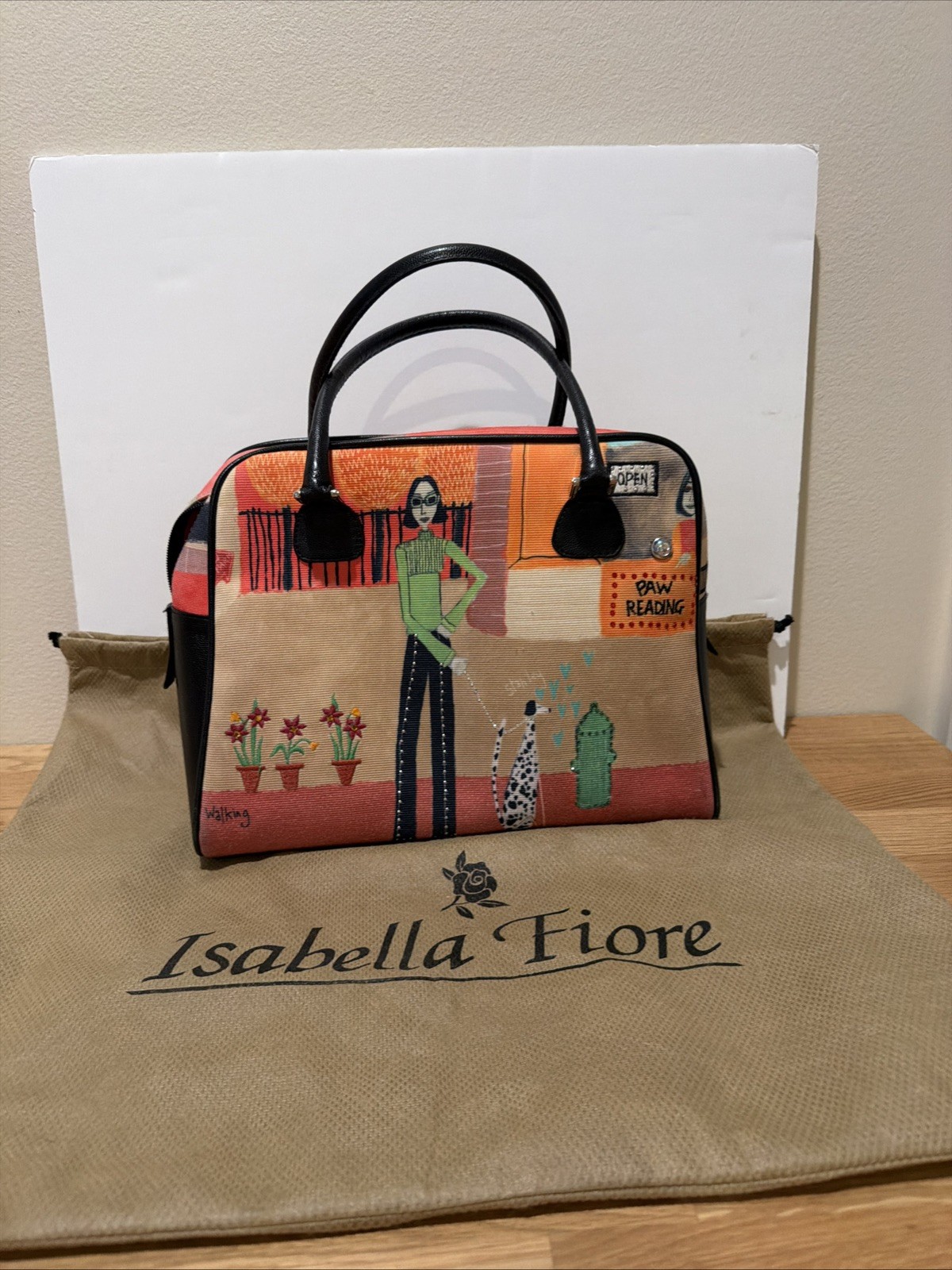 Vintage Isabella Fiore “Walking Stanley” Satchel 