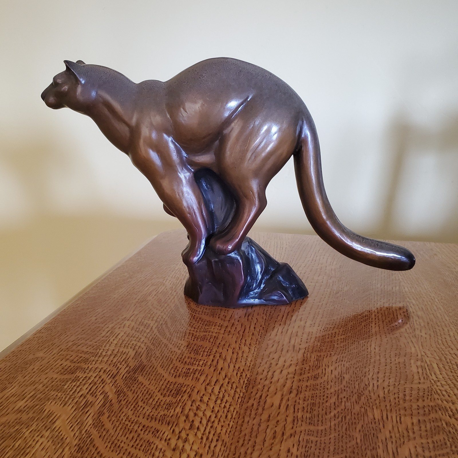 Vingage Numbered Edition, Artist Signed Bronze Cougar/Panther Statue - 15\ Vingage Numbered Edition, Artist Signed Bronze Cougar/Panther Statue - 15\
