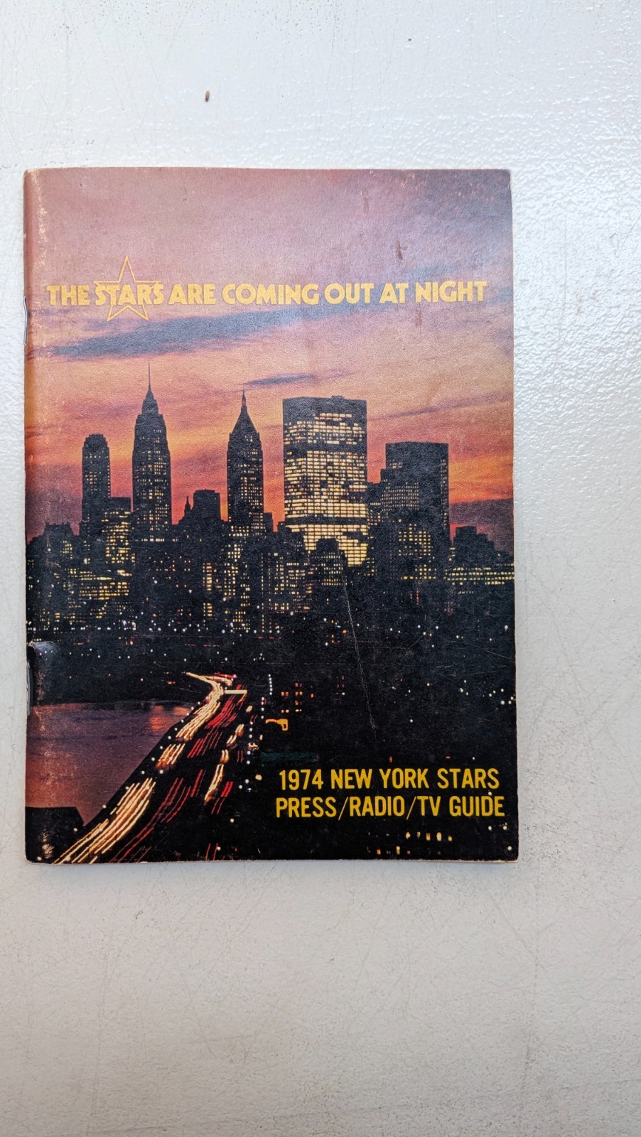 New York Stars 1974 Press Radio TV Guide WFL Football Media Guide