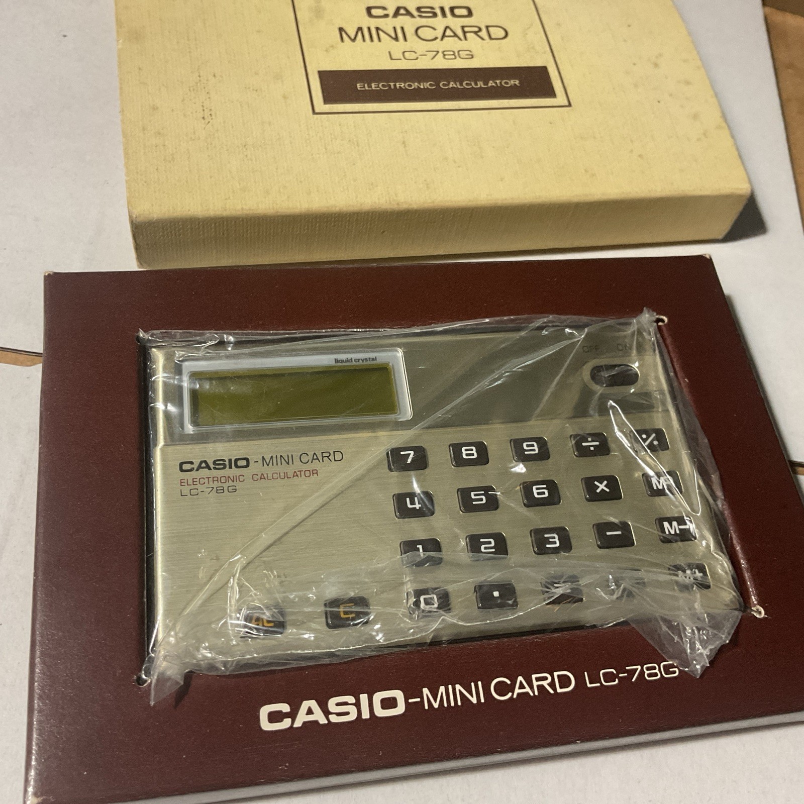 Vintage 1978 Casio Mini Card Calculator  LC-78G Works