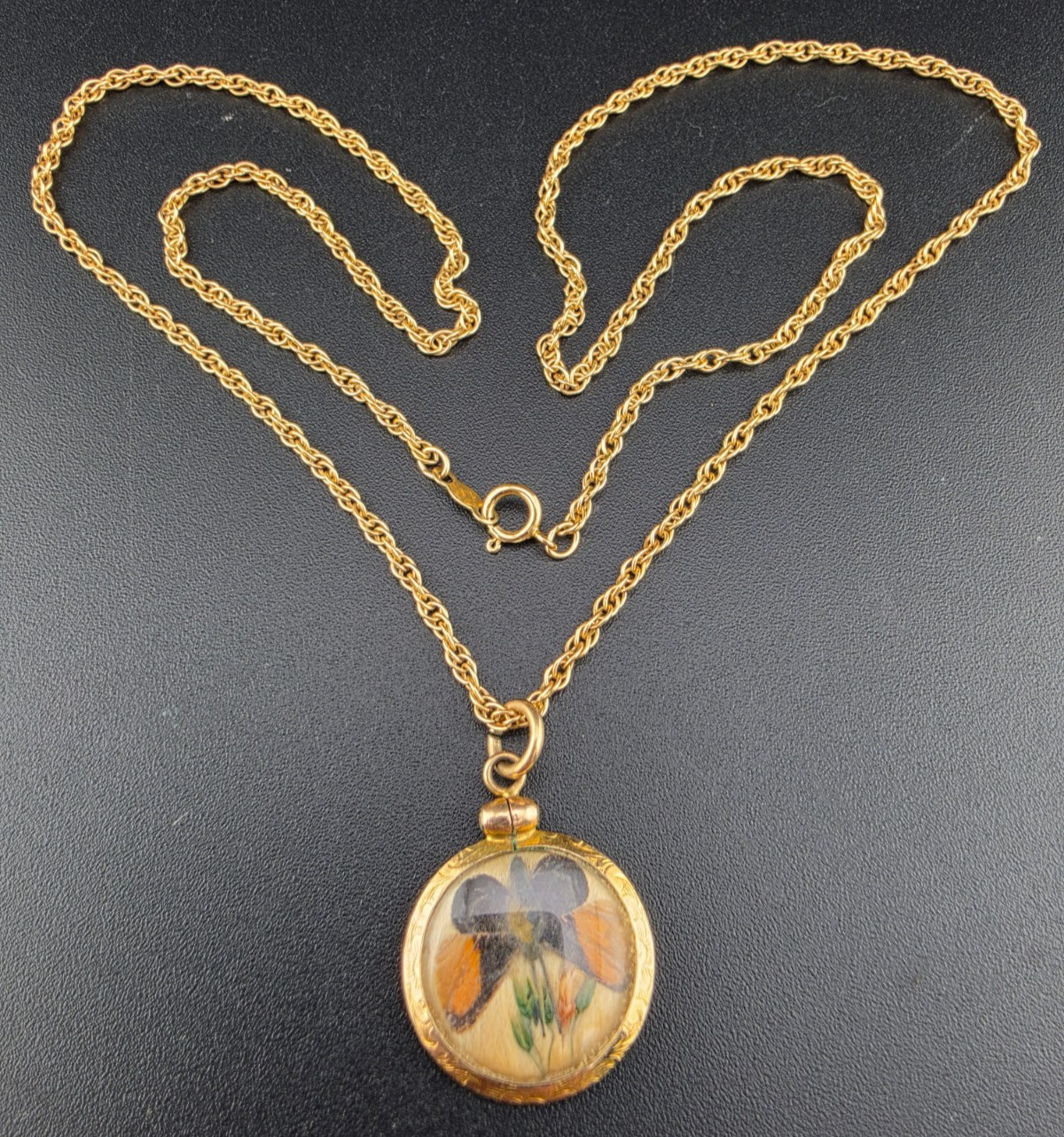 Victorian RL 14k Gold-Filled Butterfly Fob Charm Pendant 21\ Victorian RL 14k Gold-Filled Butterfly Fob Charm Pendant 21\