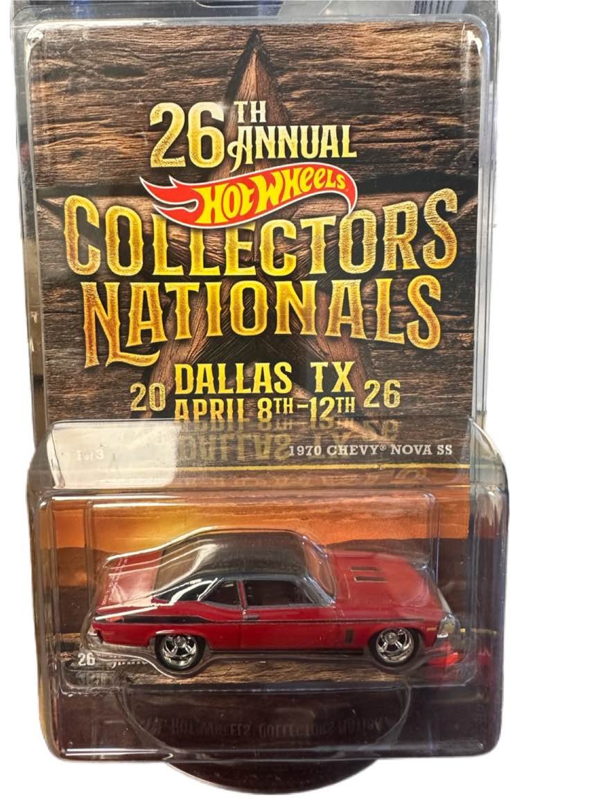 HOTWHEELS 26TH ANNUAL COLLECTORS NATIONALS 1970 CHEVY NOVA SS NEW