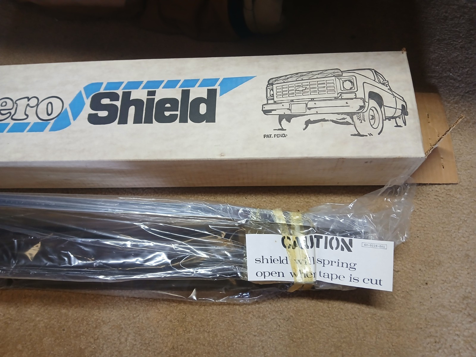 vintage NOS 80's Chevrolet Aero Shield smoke hood bug deflector