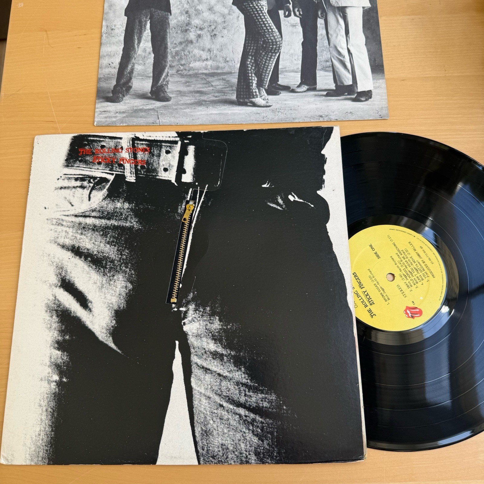 1970s Rolling Stones Sticky Fingers US Press W/Zipper Warhol Art OG Sleeve VG+ 1970s Rolling Stones Sticky Fingers US Press W/Zipper Warhol Art OG Sleeve VG+