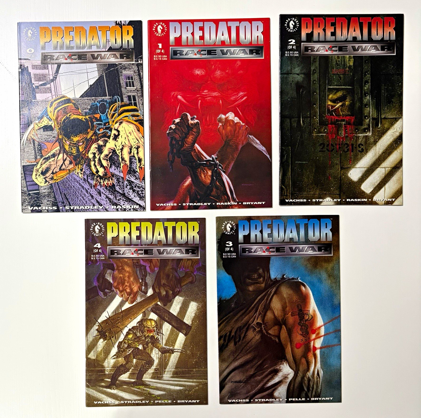 Predator: Race War Comic Lot Issues #0-4 Dark Horse Comics Predator: Race War Comic Lot Issues #0-4 Dark Horse Comics