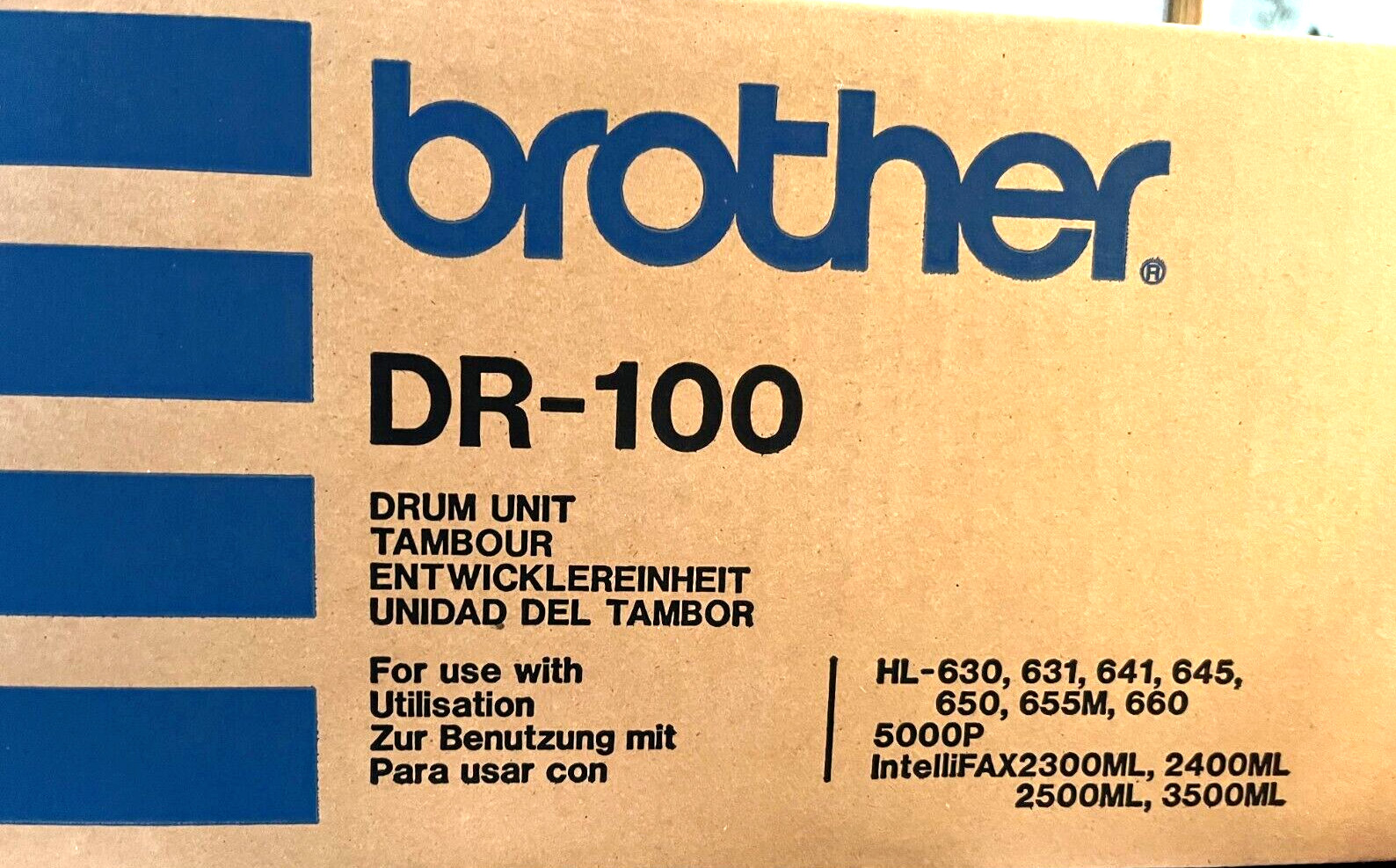 brother DR-100 DRUM UNIT, HL-630,631,641,645,650,655M,660, NEW