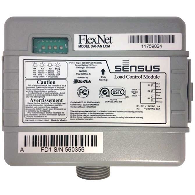 Entek Sensus Series TC240RAC Load Control Module (LCM) Power In 4 W Max Load Entek Sensus Series TC240RAC Load Control Module (LCM) Power In 4 W Max Load