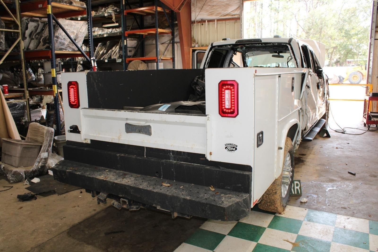 ⚠️DMG⚠️ 17-23 F250 SRW 8\' Knapheide Utility Bed Toolbox Storage Bumper Gate WTY