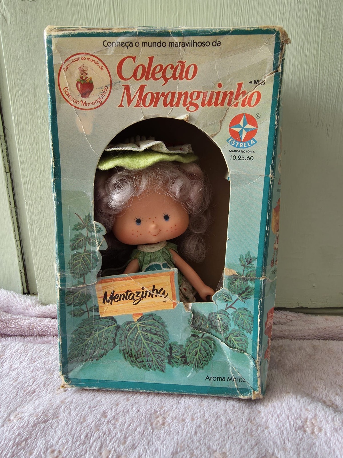 Vintage 1984 Brazil Moranguinho Mentazinha Strawberry Shortcake Doll with Box Vintage 1984 Brazil Moranguinho Mentazinha Strawberry Shortcake Doll with Box