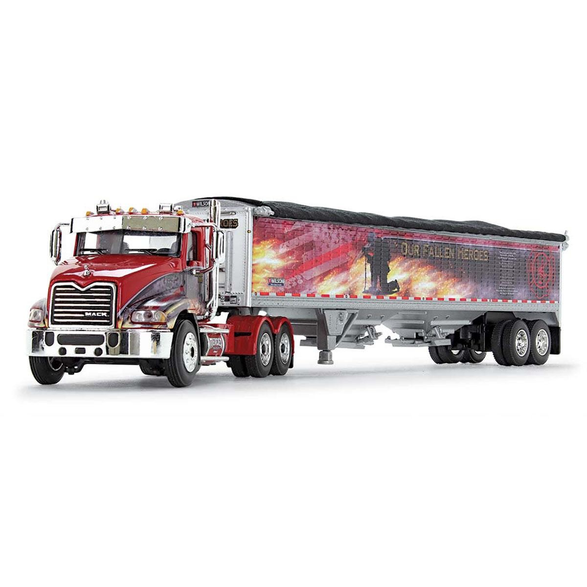 1/64 Mack Pinnacle Wilson Pacesetter Grain Trailer Our Fallen Heroes 60-1114