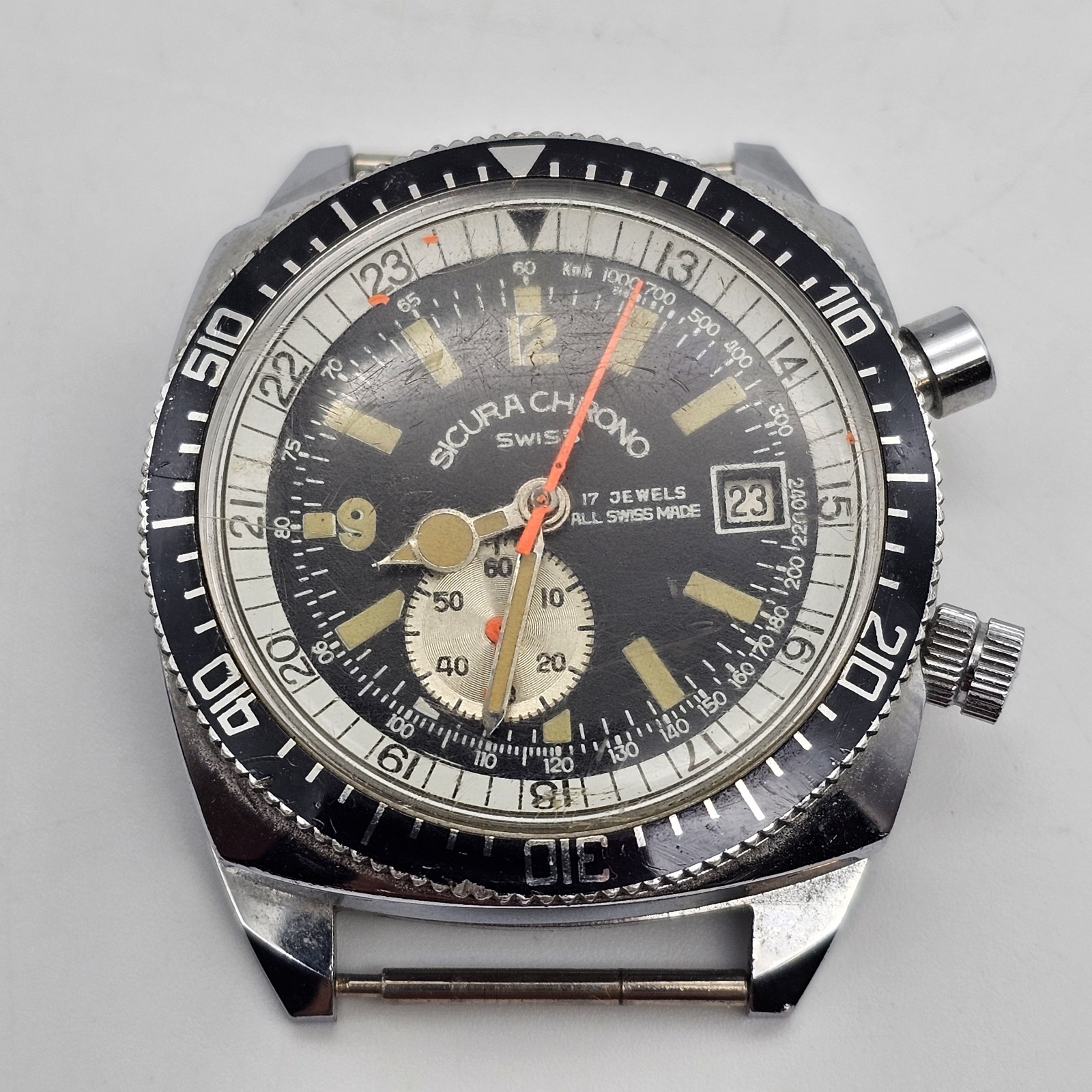 Vintage Sicura Chrono Mens Manual Diver Wristwatch Vintage Sicura Chrono Mens Manual Diver Wristwatch
