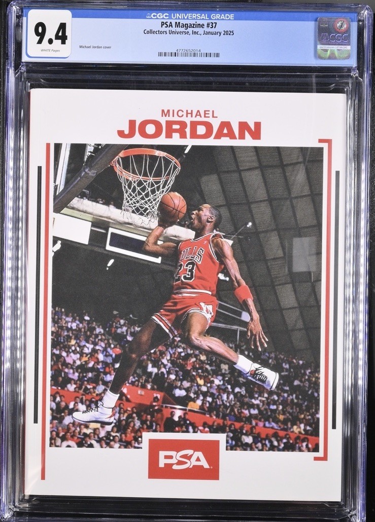 MICHAEL JORDAN RARE PSA MAGAZINE 2025 CHICAGO BULLS MJ COVER CGC 9.4