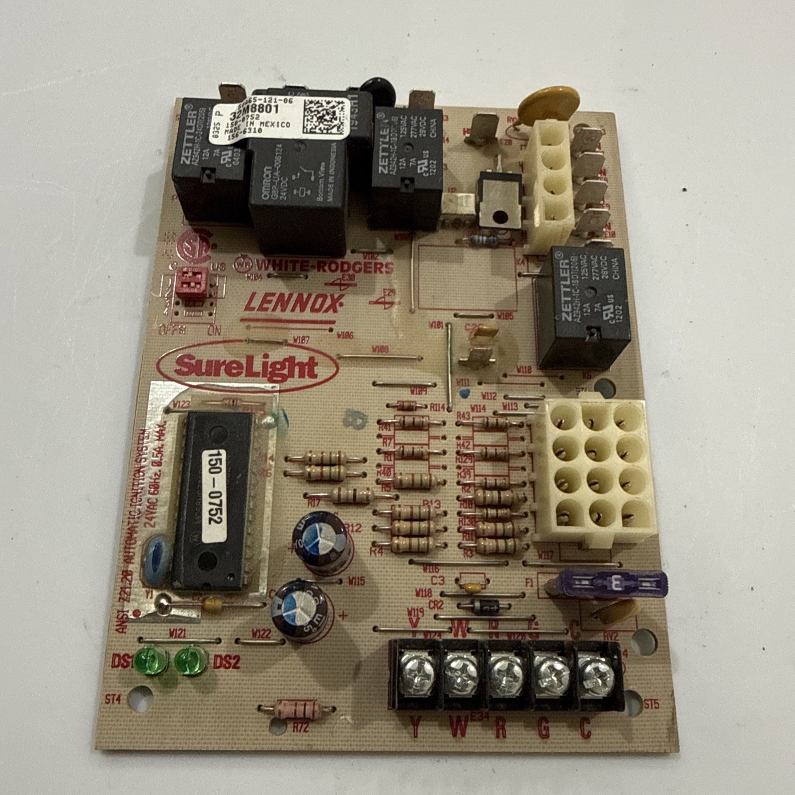 LENNOX 32M8801 White Rodgers 50A65-121 Integrated Fan Control board used LENNOX 32M8801 White Rodgers 50A65-121 Integrated Fan Control board used