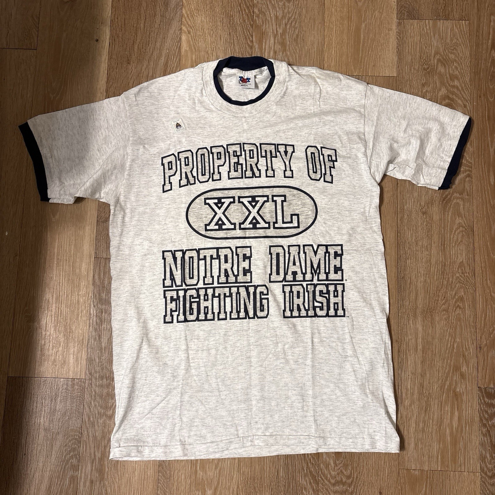 NWT Vintage Notre Dame Fighting Irish Double Sleeve Tee Shirt L NWT Vintage Notre Dame Fighting Irish Double Sleeve Tee Shirt L