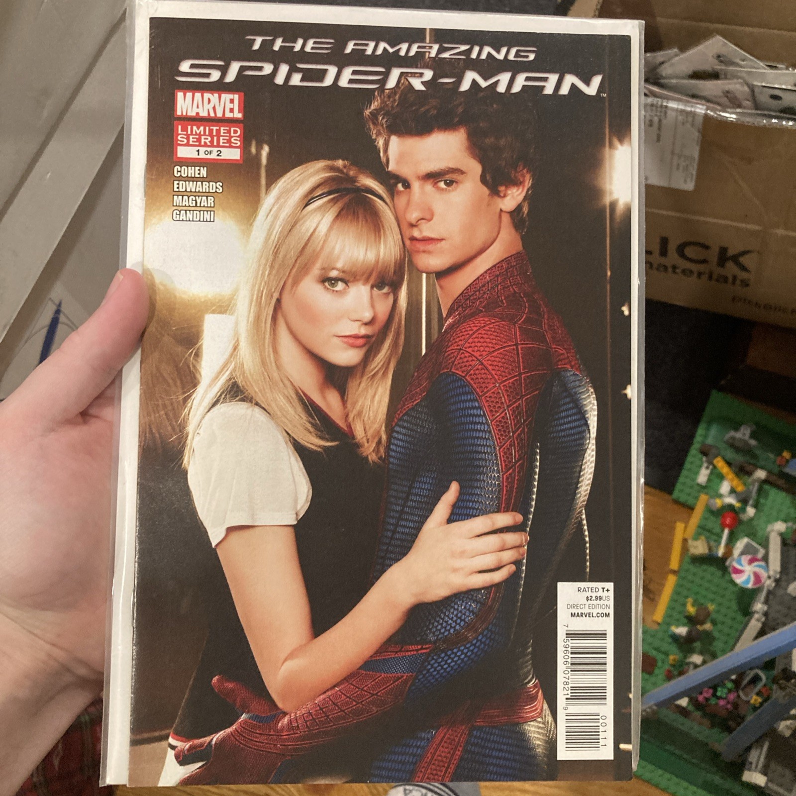 AMAZING SPIDER-MAN: THE MOVIE #1 ANDREW GARFIELD EMMA STONE PHOTO COVER 2012