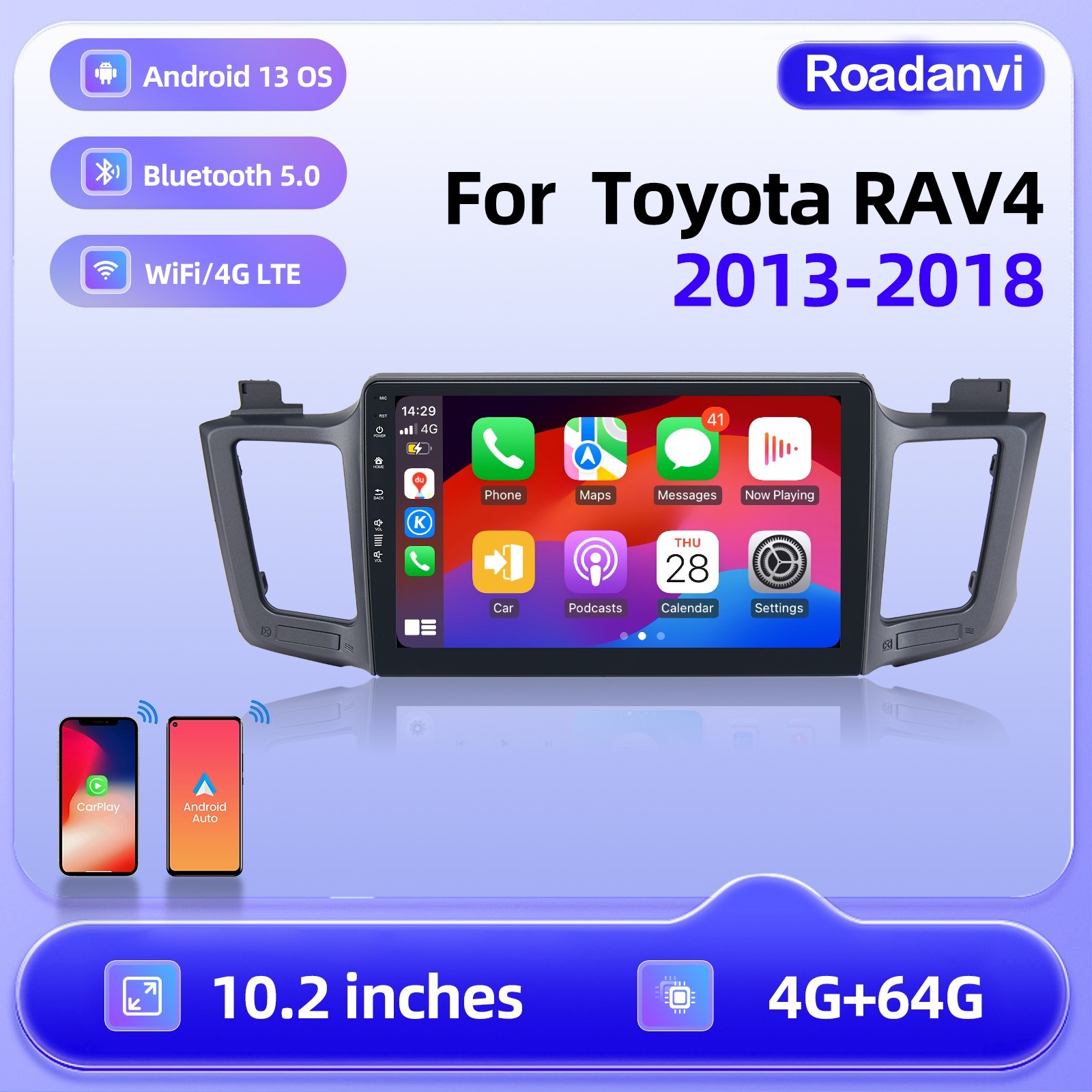 Roadanvi QLED Touch Screen Head Unit 10.2 Roadanvi QLED Touch Screen Head Unit 10.2