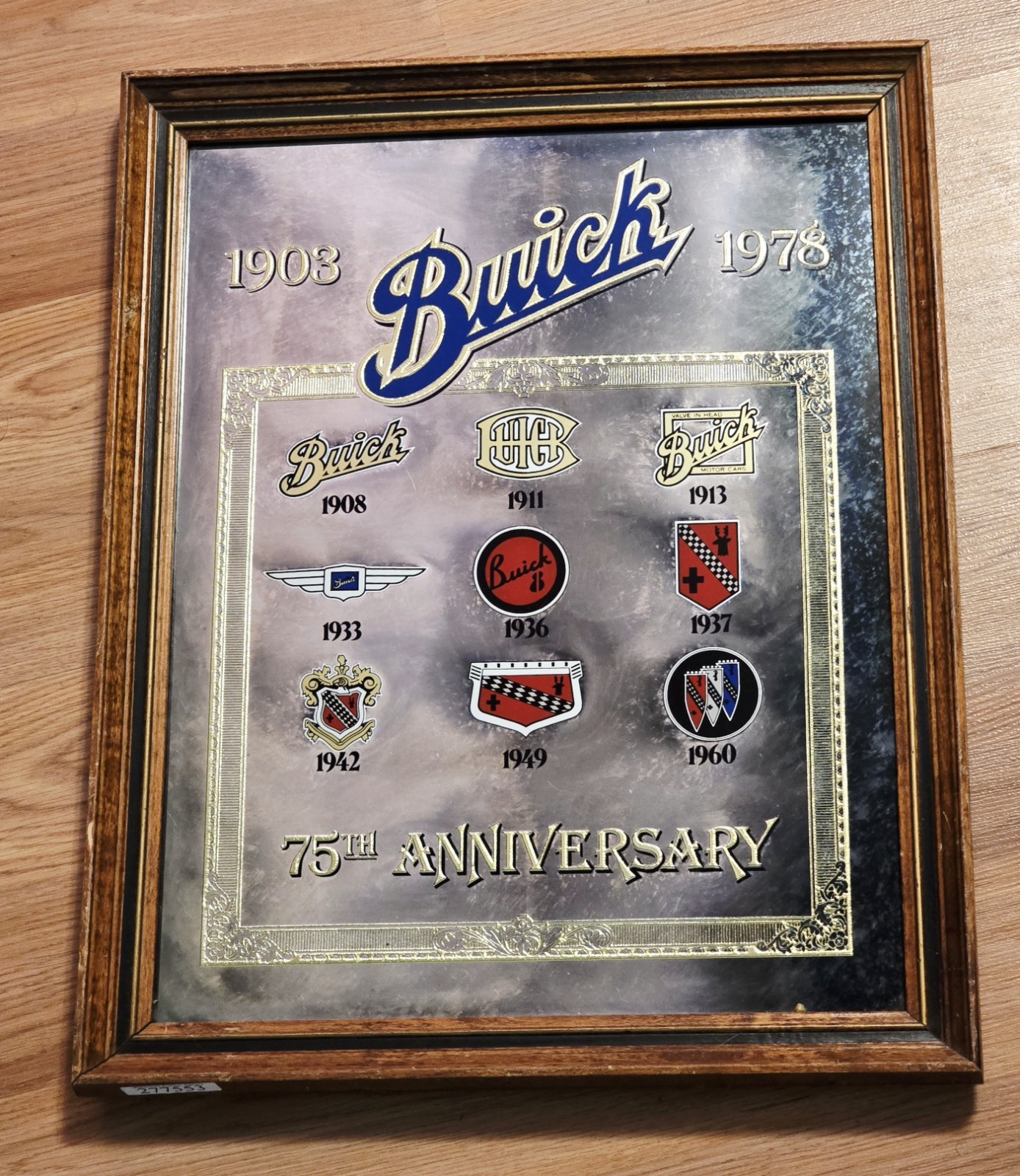RARE Vintage Buick 75th Anniversary 1903-1978 Framed Mirror Dealer Advertising RARE Vintage Buick 75th Anniversary 1903-1978 Framed Mirror Dealer Advertising