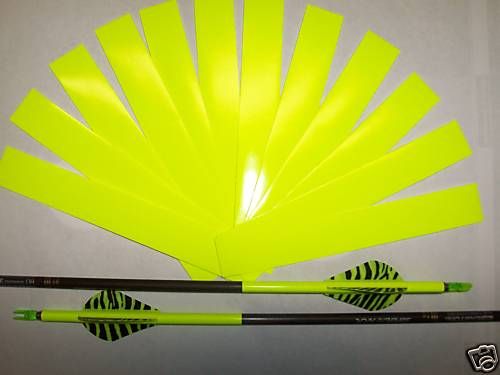 1 Dozen FLO/FLUORESCENT YELLOW ARROW WRAPS + EXTRAS *Multiple Sizes Avail*