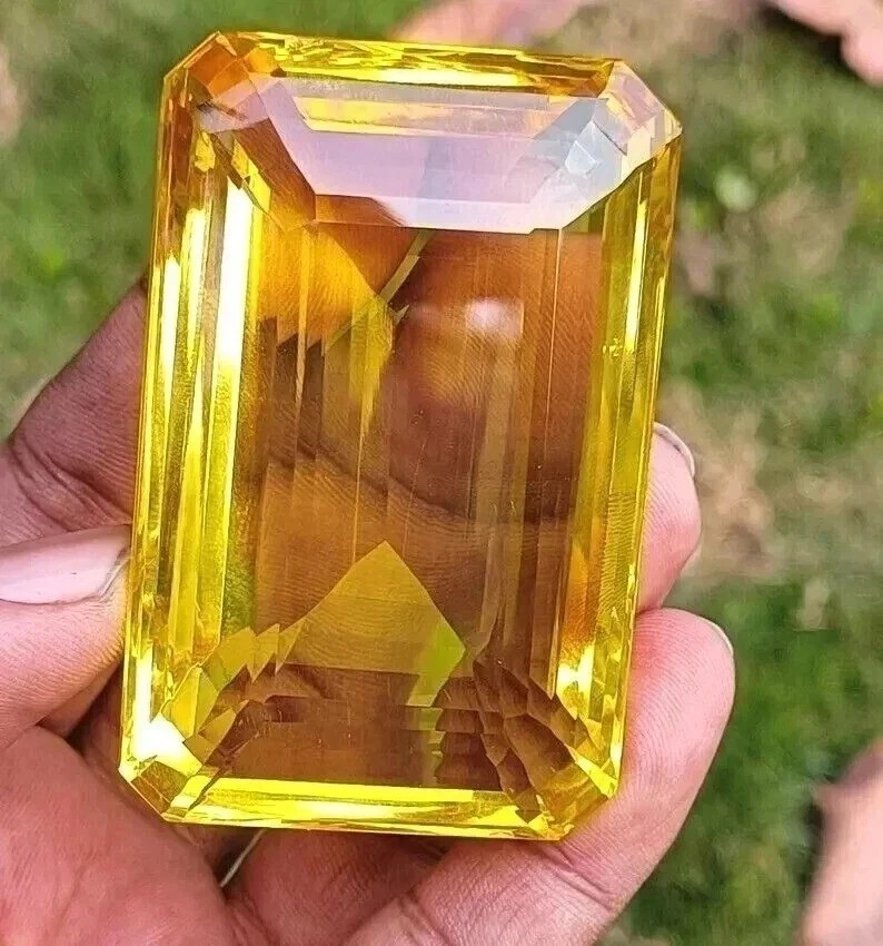 Natural Huge Yellow Color Citrine Emerald Brazilian Loose Gemstone 1000 Ct