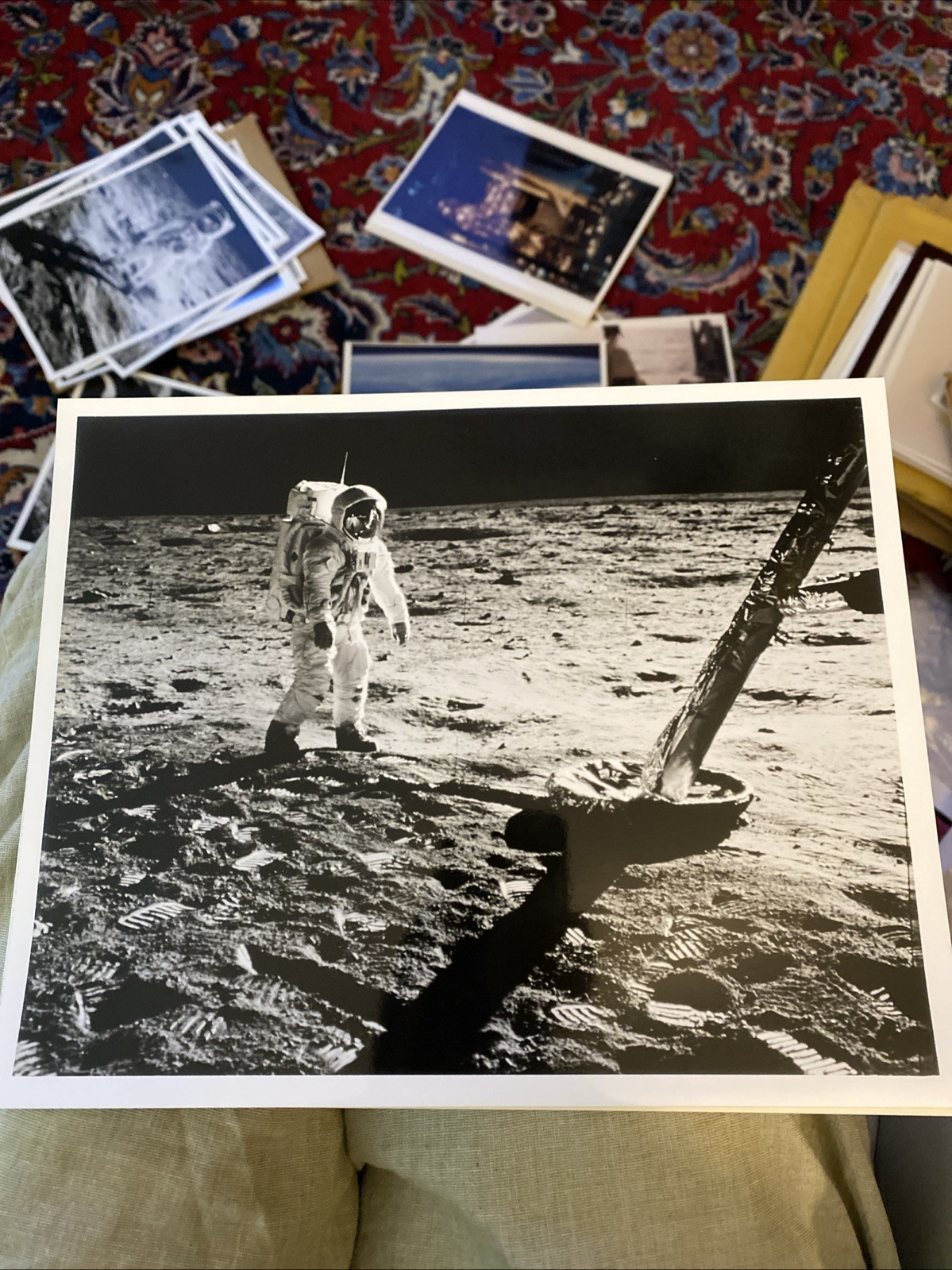 July 20, 1969 NASA Photo of Apollo 11 Moon Landing Aldrin on The Moon