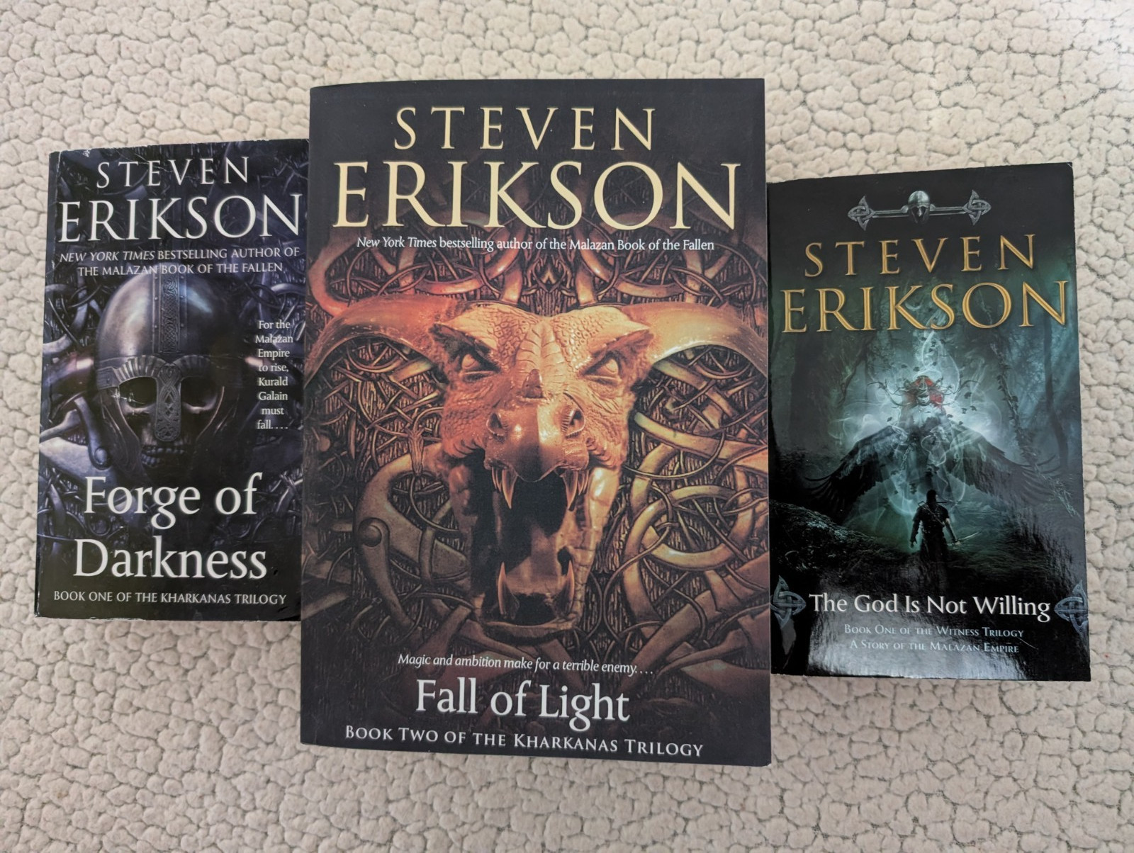 3 Kharkanas Trilogy and Witness Malazan books by Steven Erikson