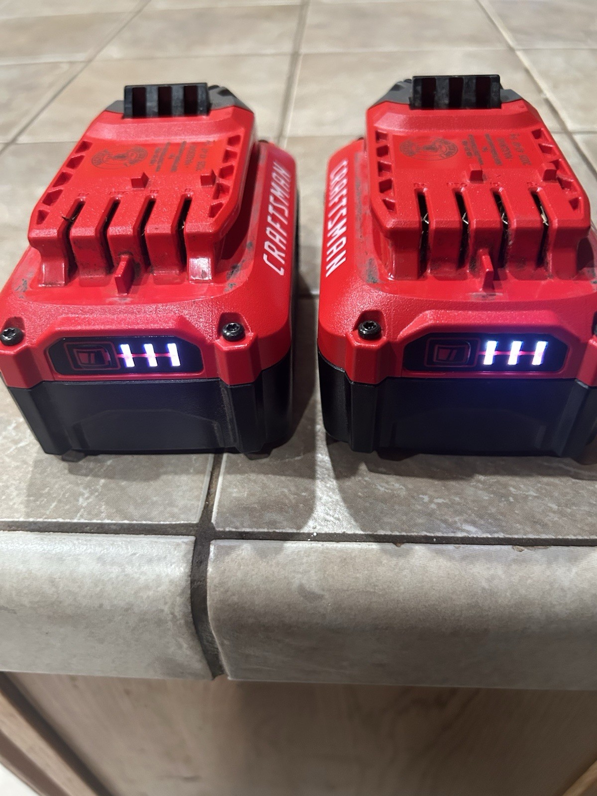 Two Craftsman Lithium Ion V20 5.0ah Batteries CMCB205 Genuine