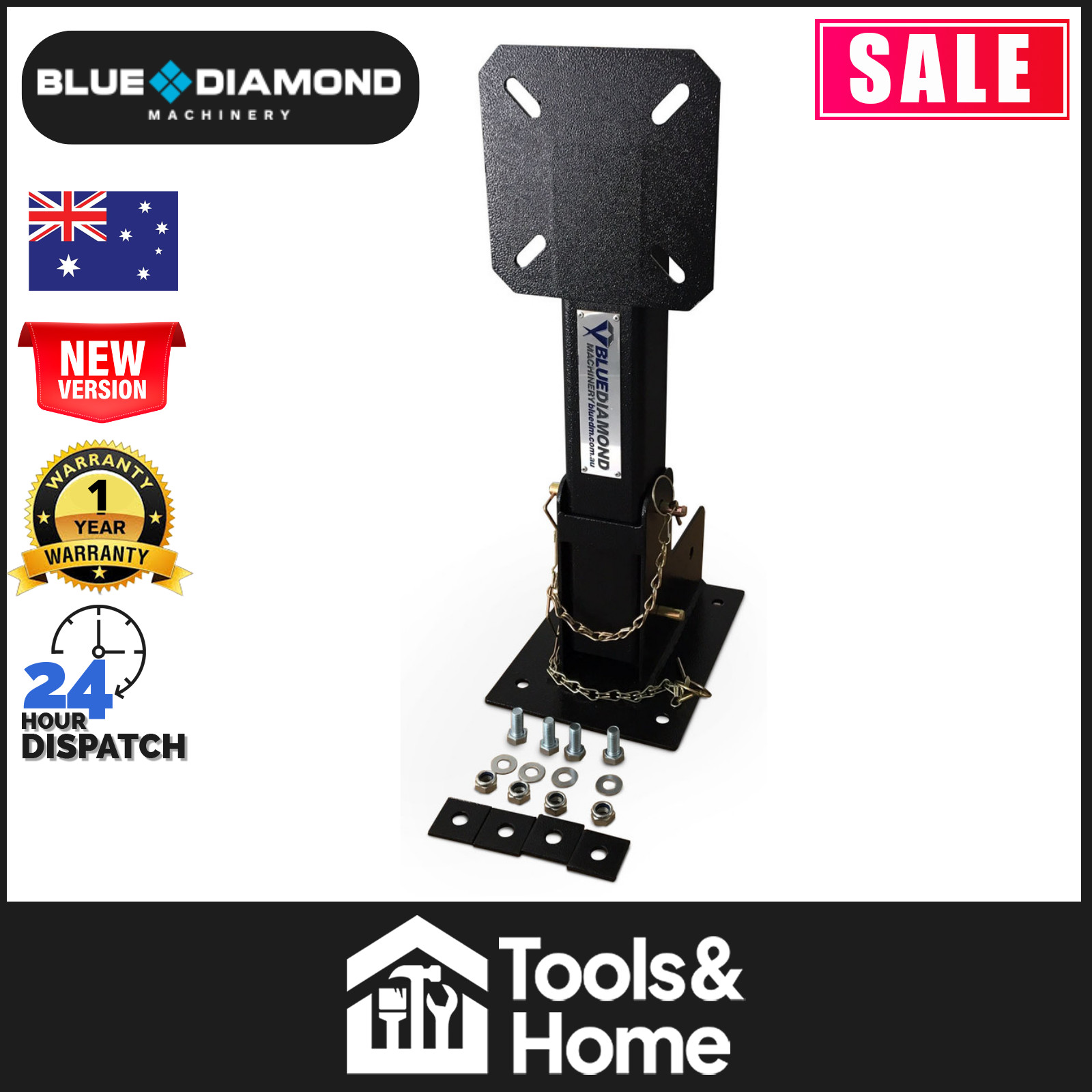 GENUINE Blue Diamond Fold Drop Down Steel Vice Holder Mount Bracket Ute Truck