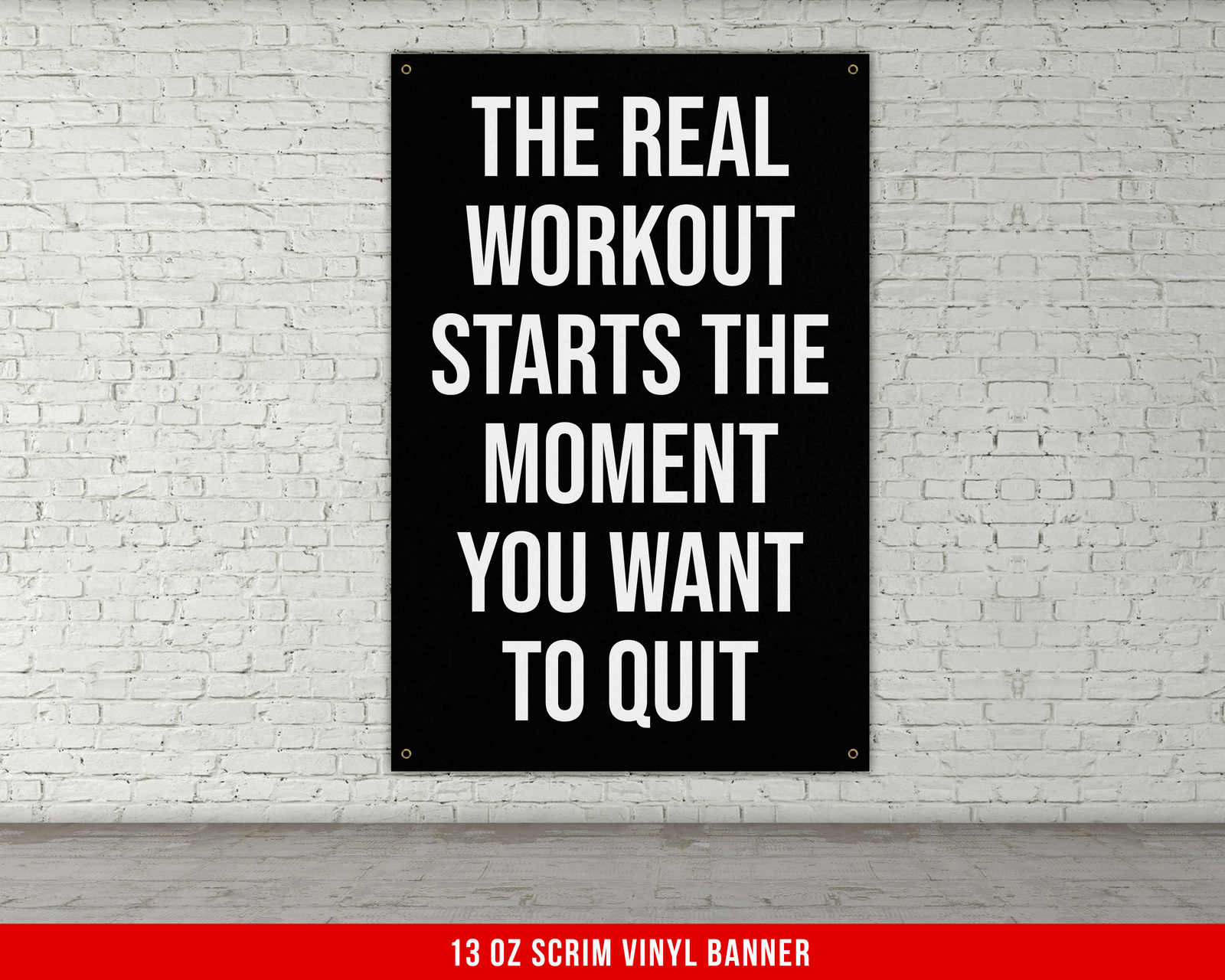 Large Motivational Quote Wall Art for Home Gym