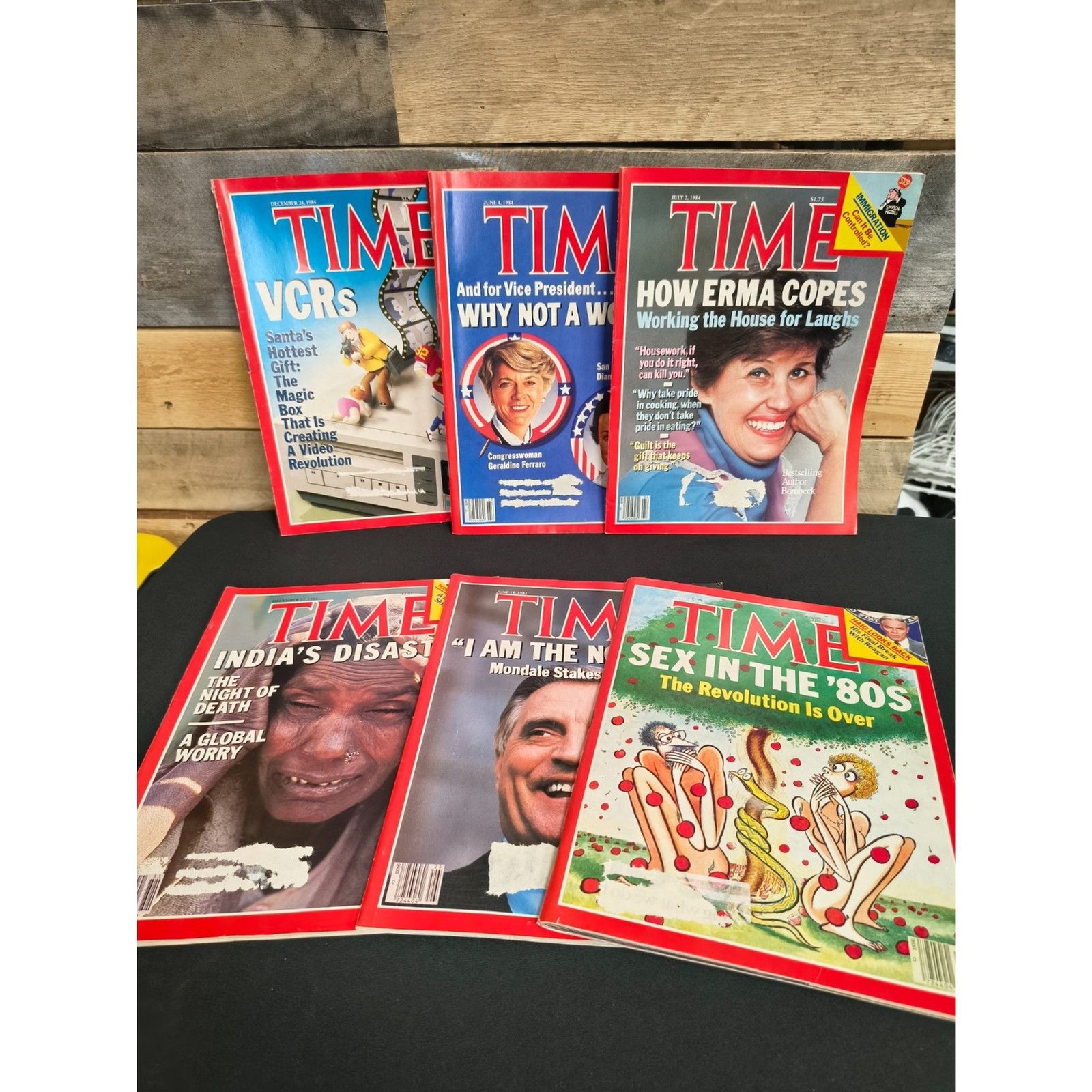 Lot of 6 - VTG TIME Magazines (1984) (News, politics, pop culture, technology)