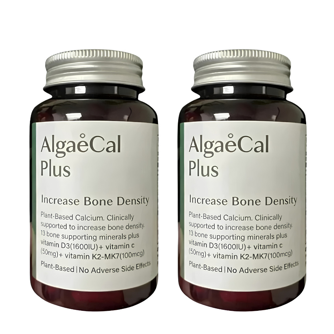 Pack of 2 AlgaeCal Plus Stronger Bones Dietary Supplement Algae Cal 120Ct